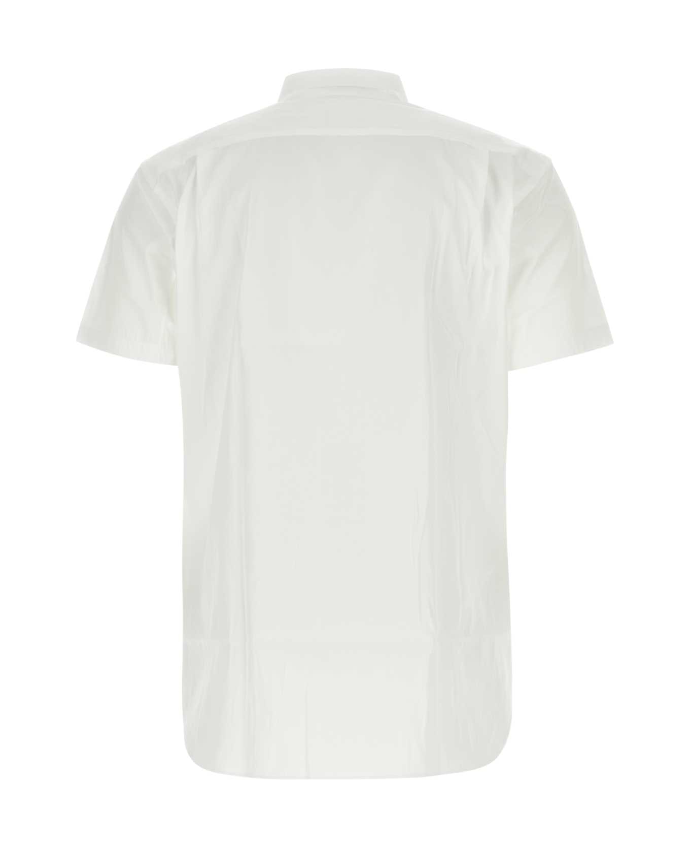 Comme des Garçons Shirt White Poplin Shirt - Multicolor