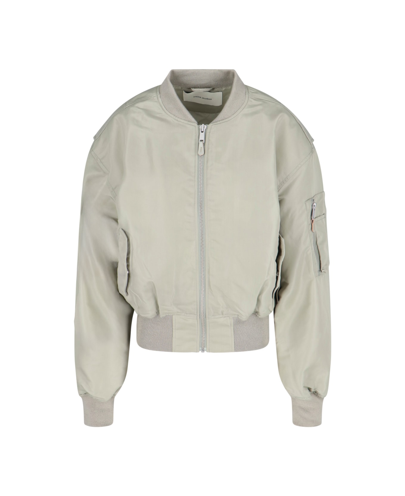 Entire Studios "broad" Zip Bomber Jacket - Gray