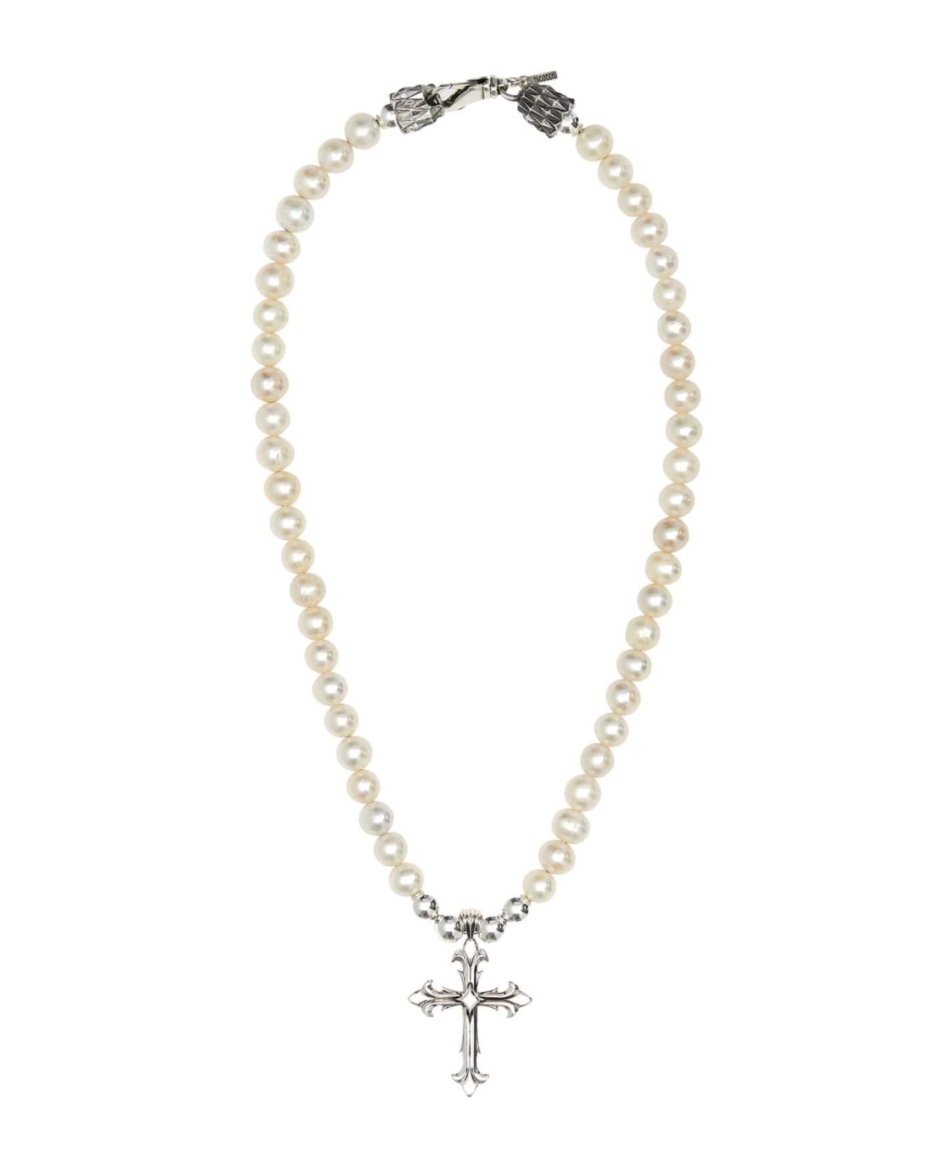 Emanuele Bicocchi White Pearls Necklace - SILVER