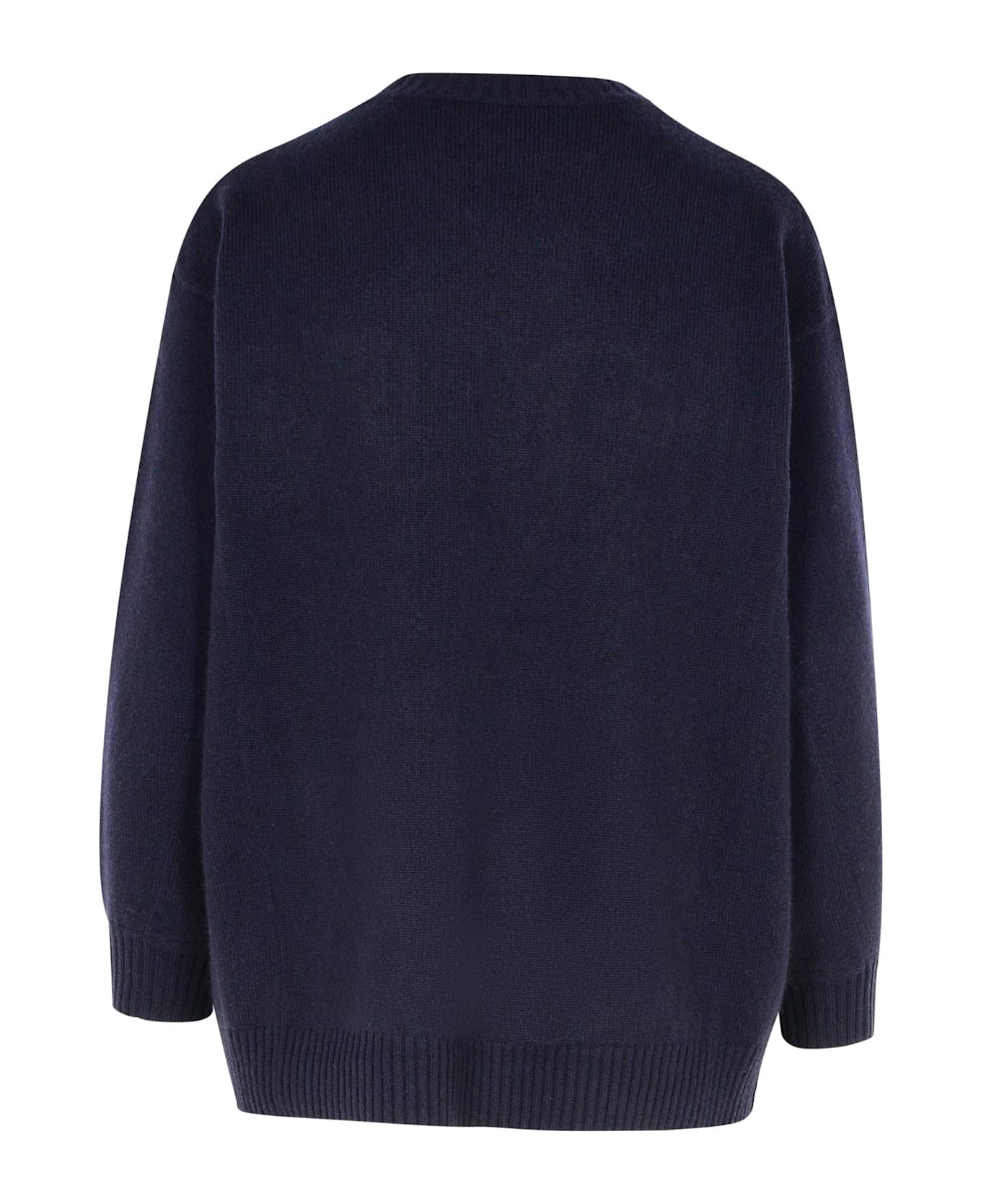 Max Mara 'fido' Blue Cashmere Blend Sweater - Blue