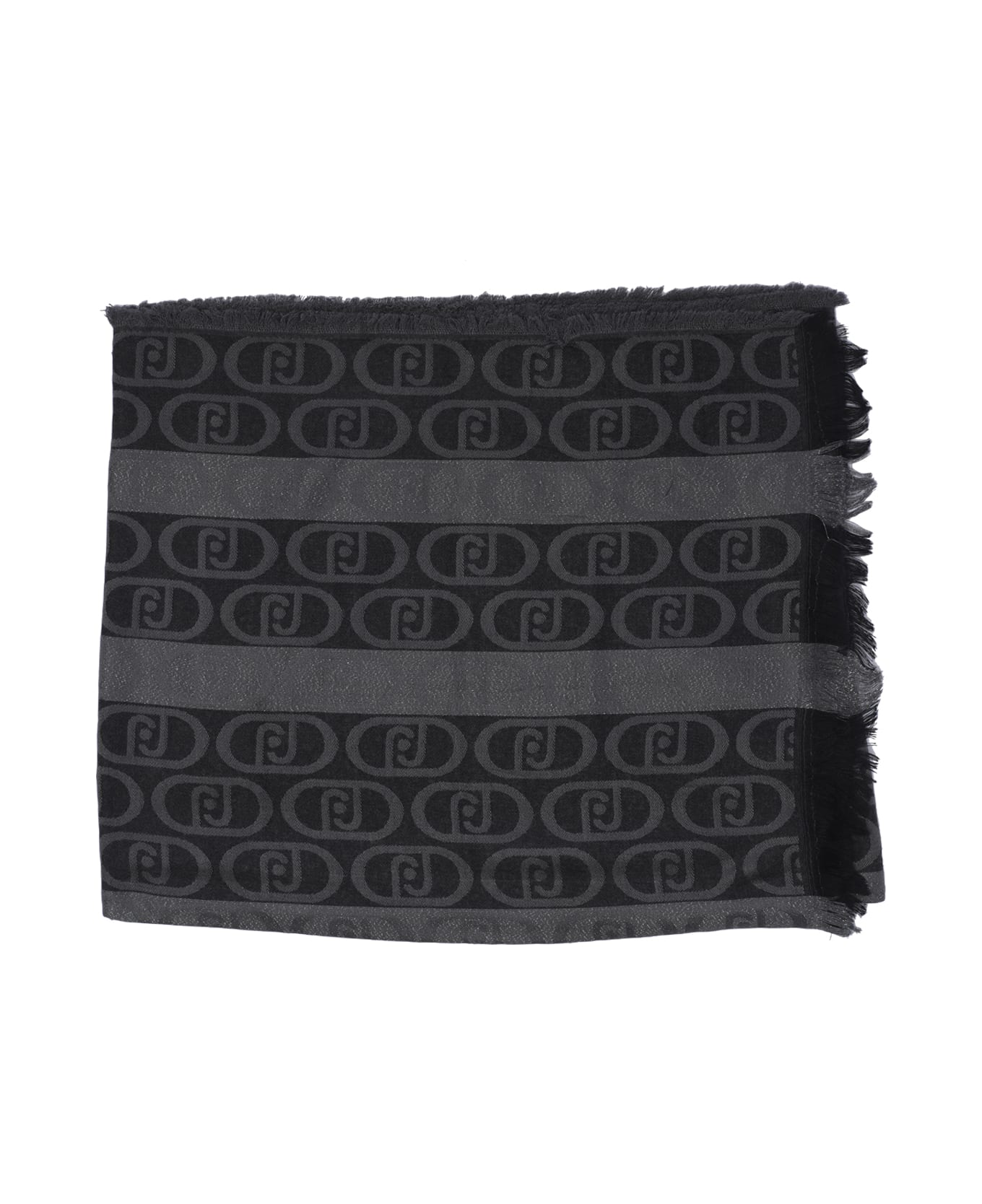 Liu-Jo Logo Stole - Black スカーフ＆ストール