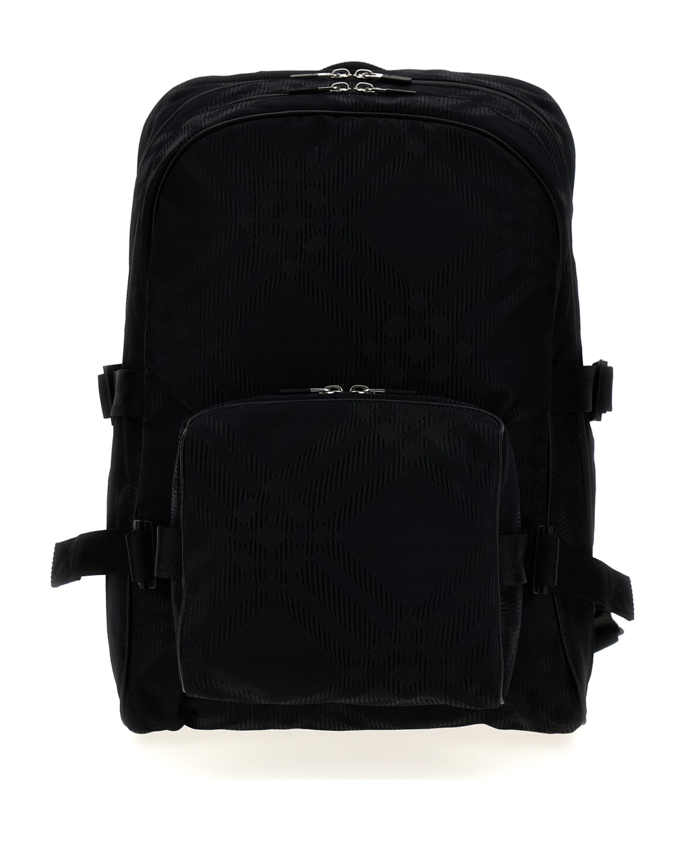 Burberry Check Jacquard Backpack - Black   バックパック