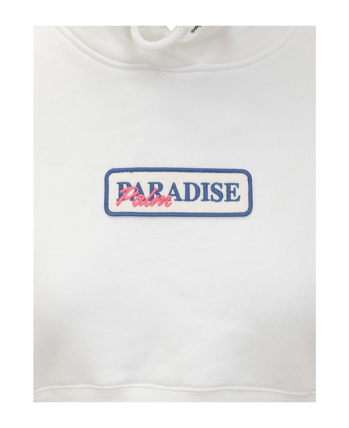 Palm Angels Paradise Palm Crew Hoodie - WHITE BLACK