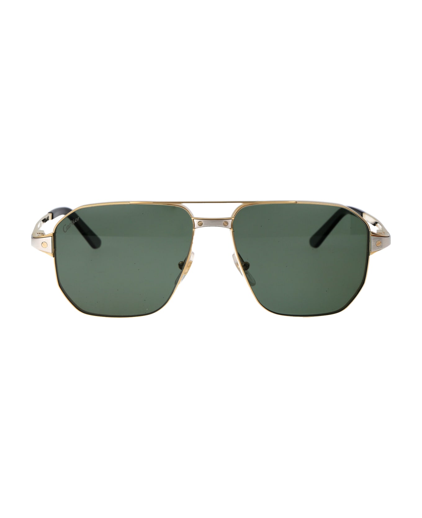 Cartier Eyewear Ct0424s Sunglasses - 002 GOLD GOLD GREEN サングラス