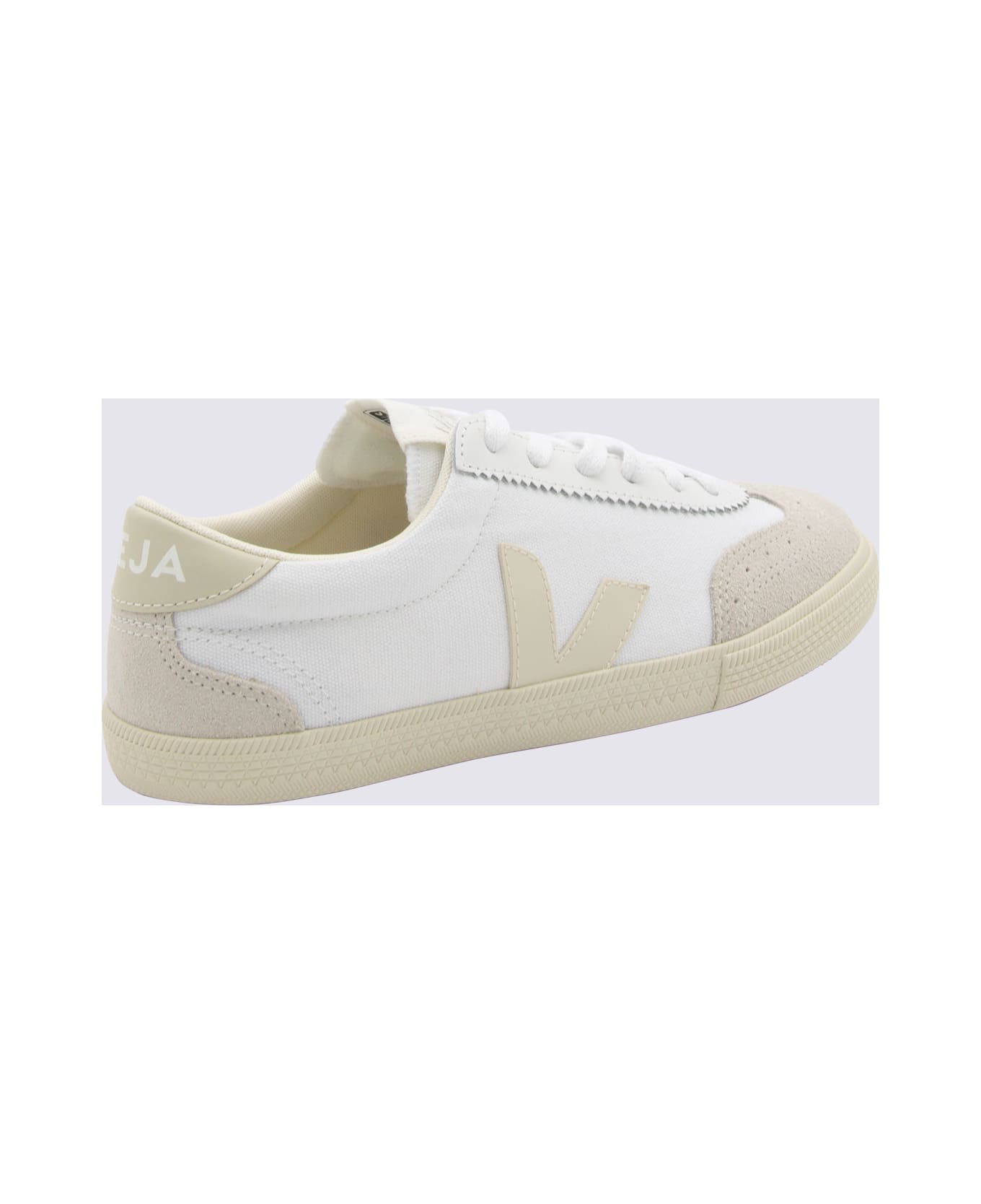 Veja White Leather Sneakers - WHITE_PIERRE