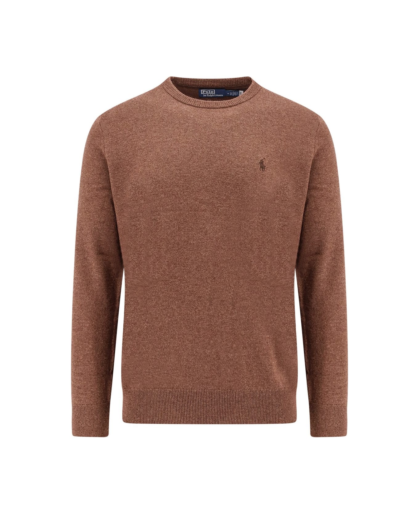 Polo Ralph Lauren Regular Fit Responsible Wool Sweater With Embroidered Logo - Brown