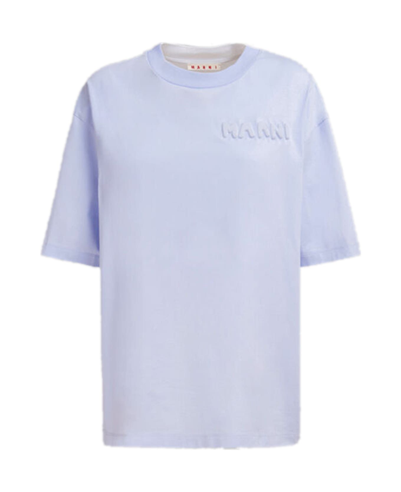 Marni T-shirt With Logo - Clear Blue