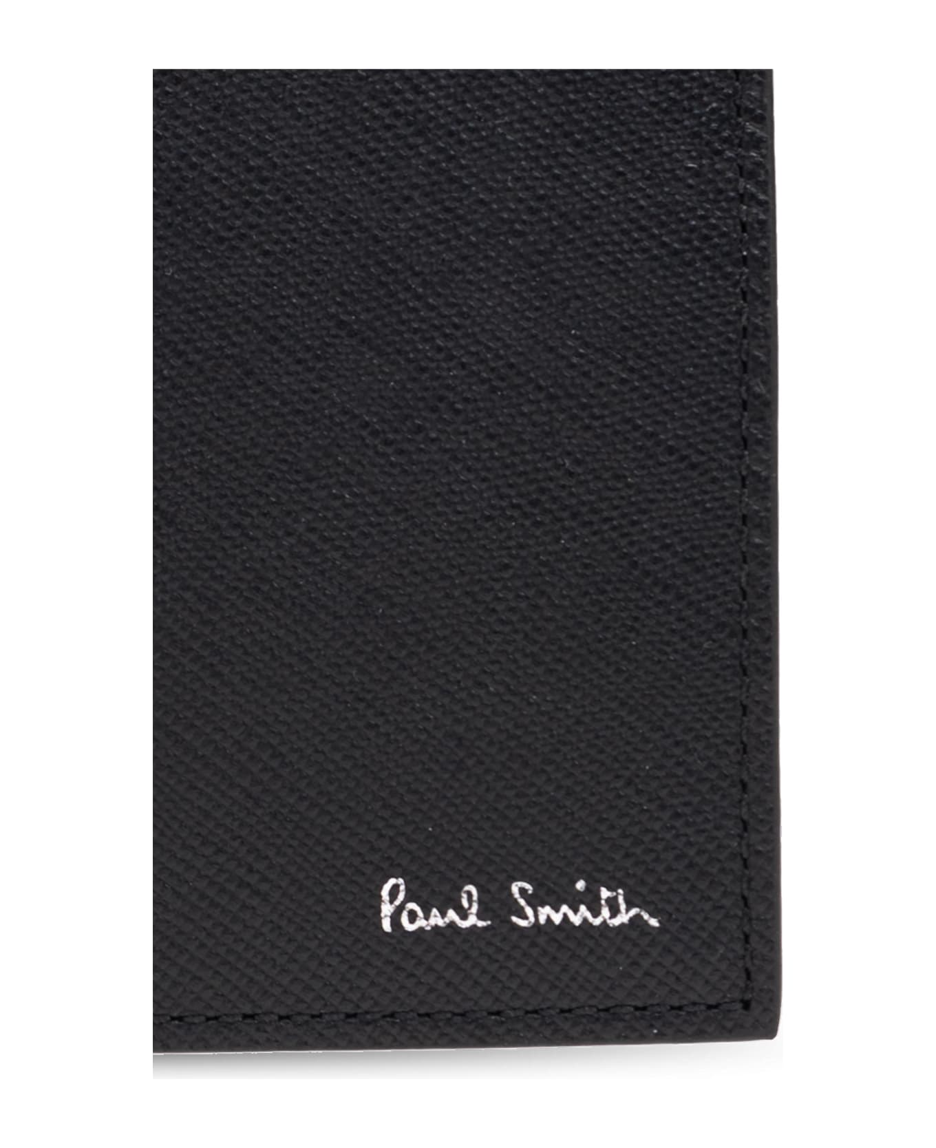 Paul Smith Leather Wallet With Logo - Black