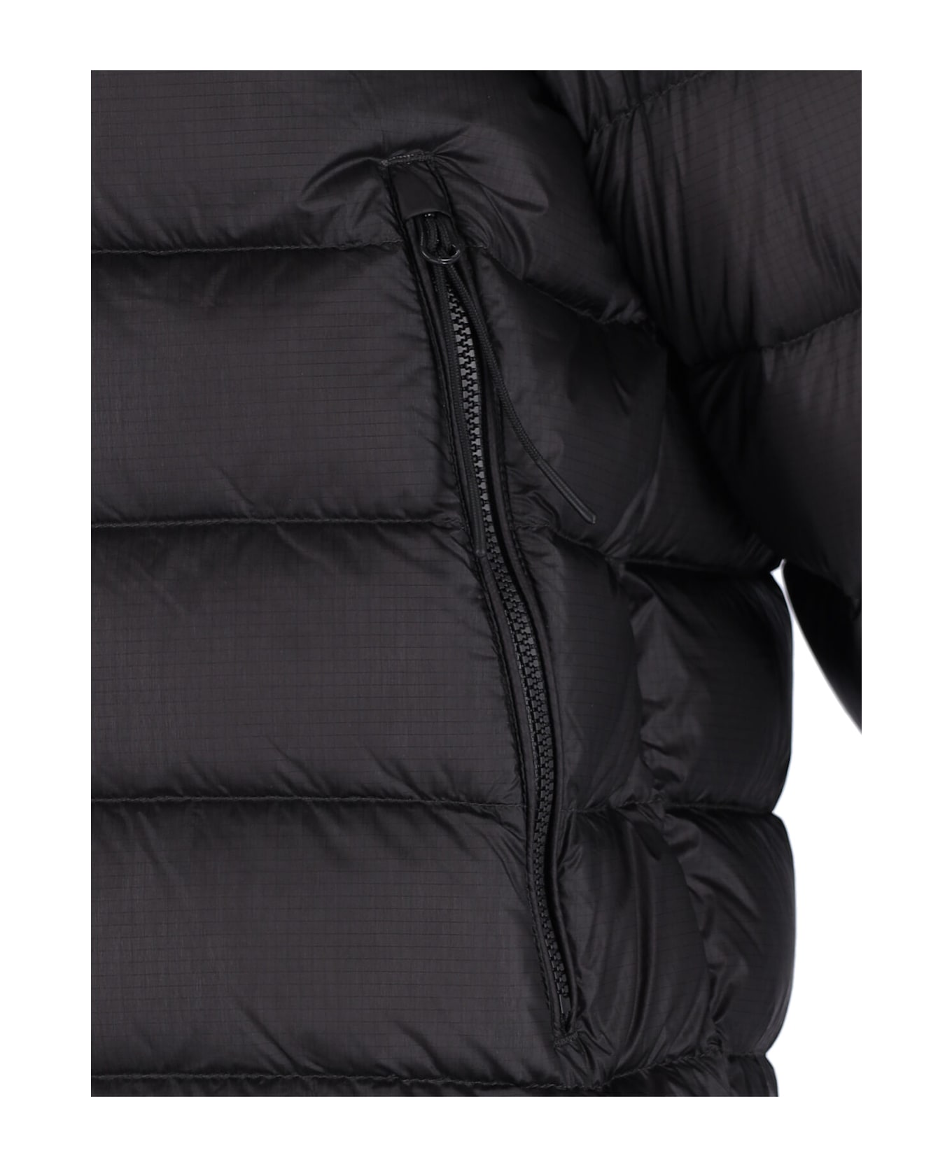 C.P. Company Hooded Full-zip Down Jacket - black