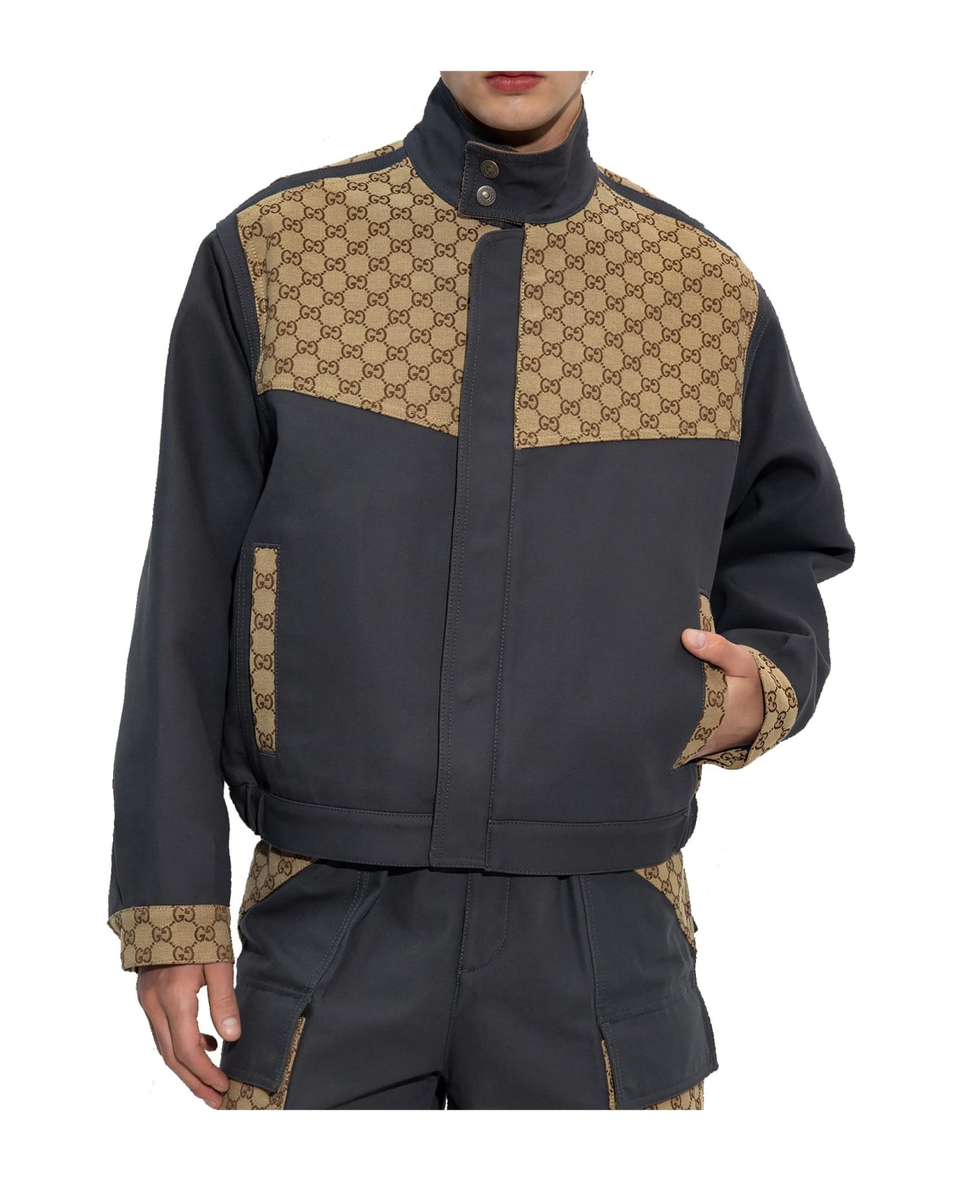 Gucci Monogram Jacket - Gray