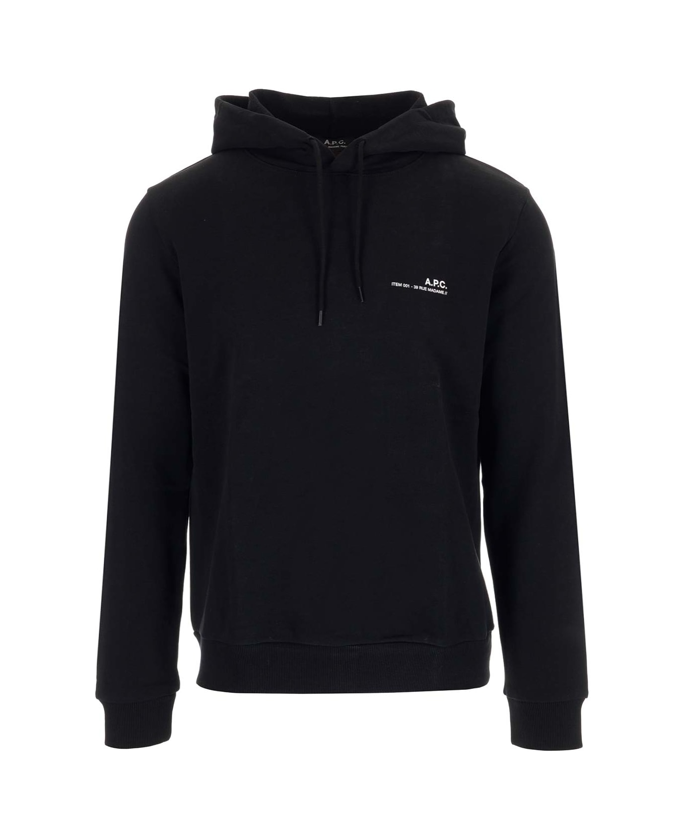 A.P.C. Hoodie Sweatshirt "item" In Cotton - Black