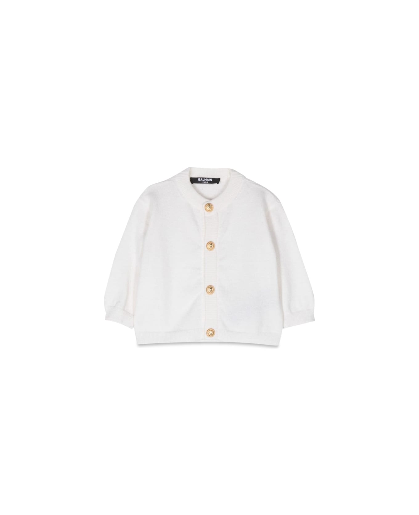 Balmain Cardigan With Buttons - WHITE ニットウェア＆スウェットシャツ