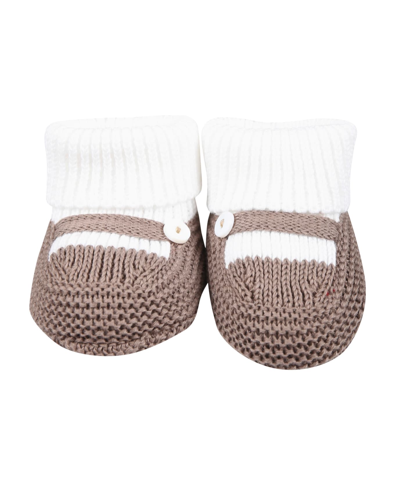 Little Bear Brown Bootees For Baby Kids - Brown