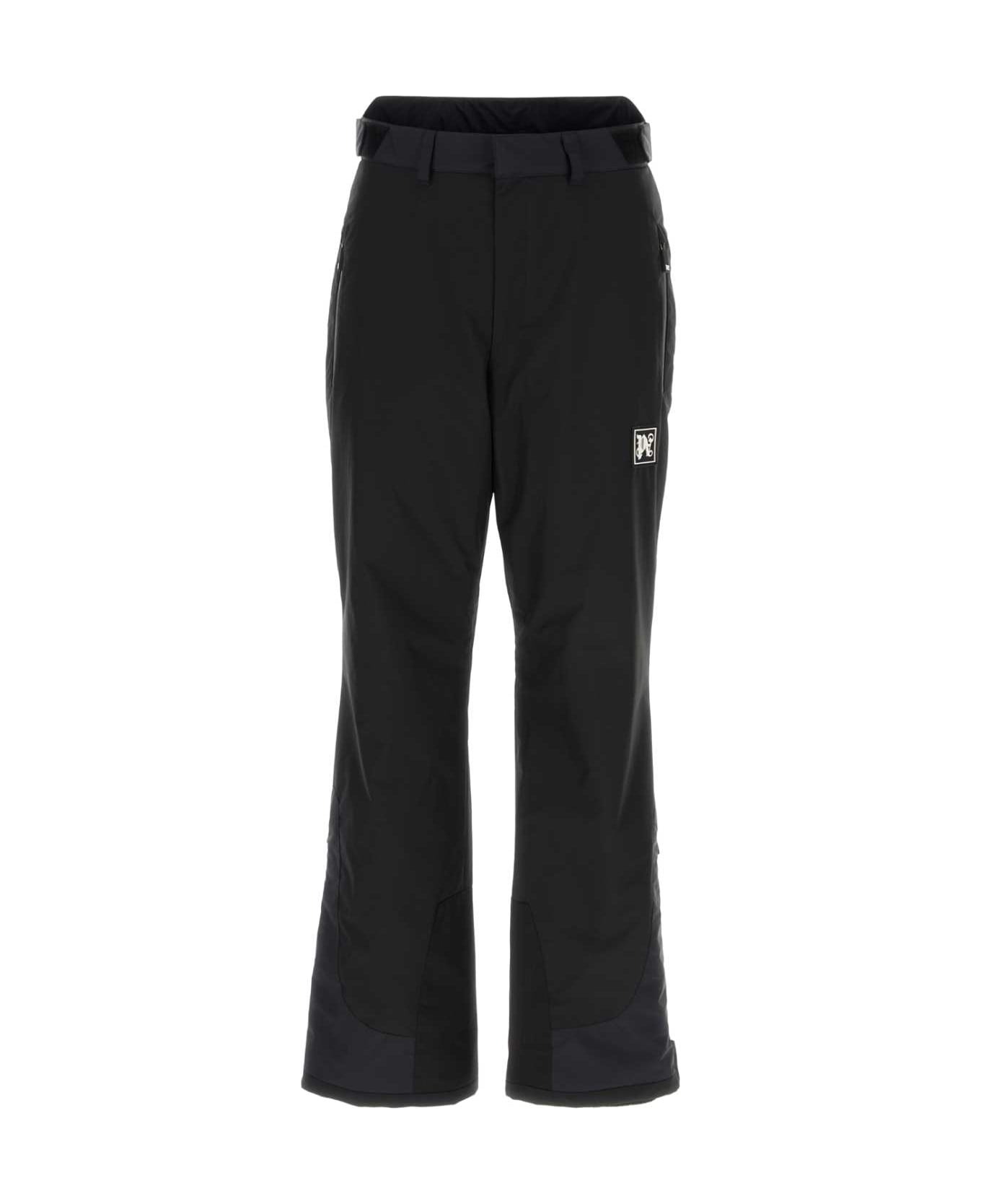 Palm Angels Black Polyester Ski Pant - BLACKWHITE