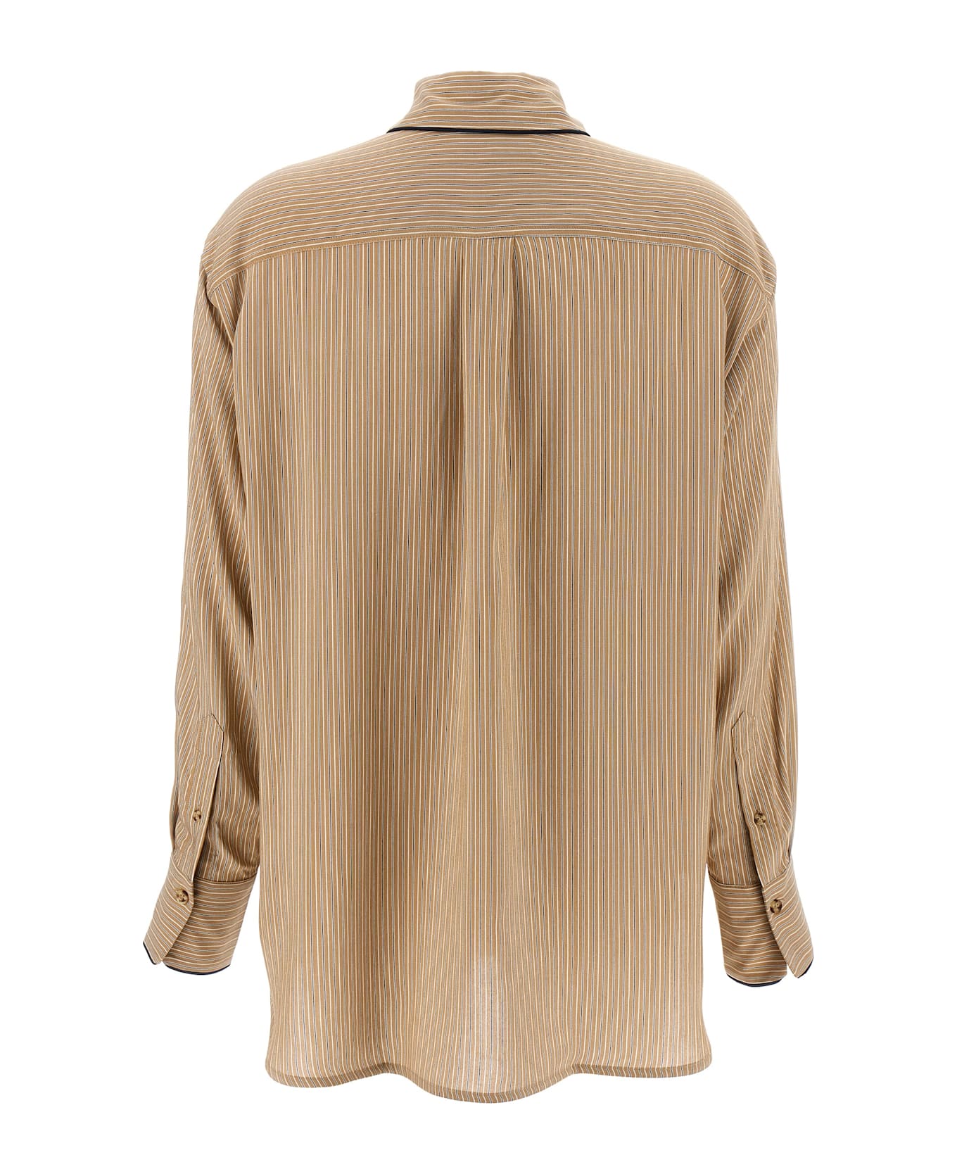 Victoria Beckham 
piping Detail Pyjama
 Shirt - Brown
