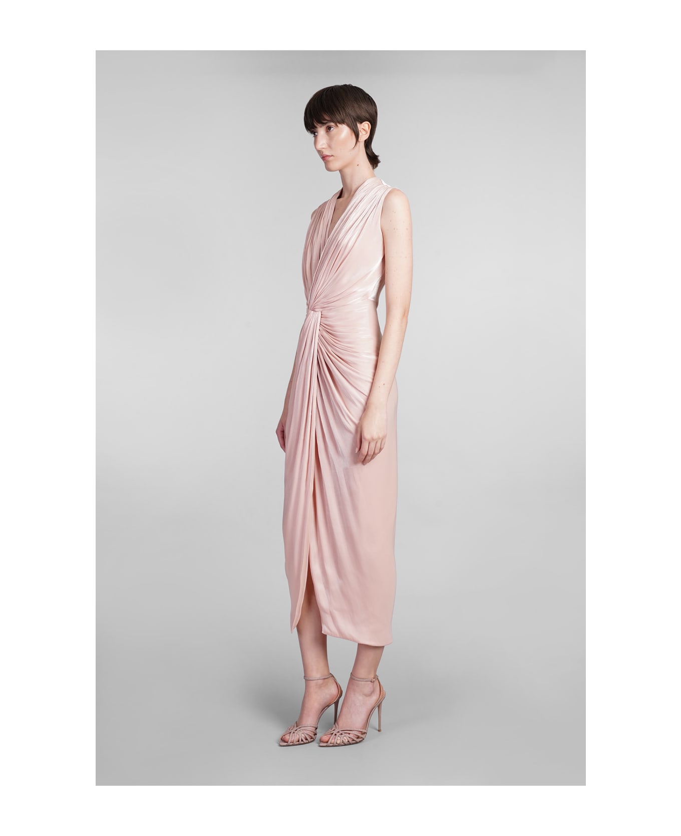 Costarellos Franca Dress In Rose-pink Polyester - rose-pink