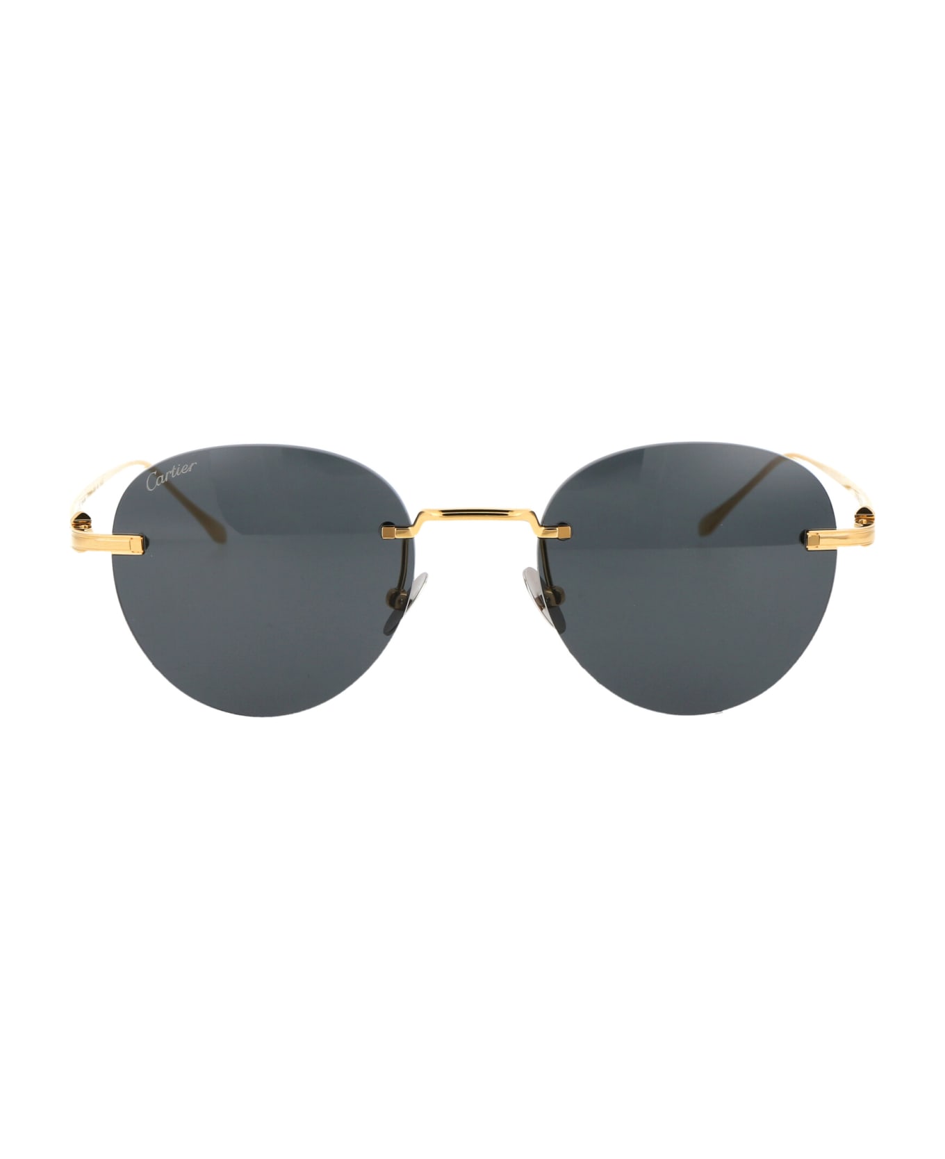 Cartier Eyewear Ct0331s Sunglasses - 002 GOLD GOLD GREY