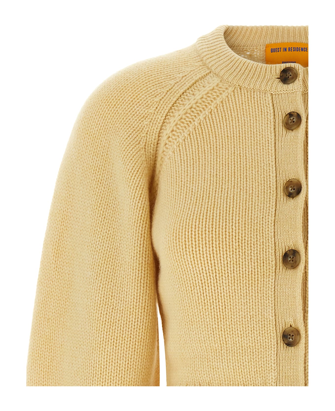 Guest in Residence 
sculpted
 Cardigan - Yellow
