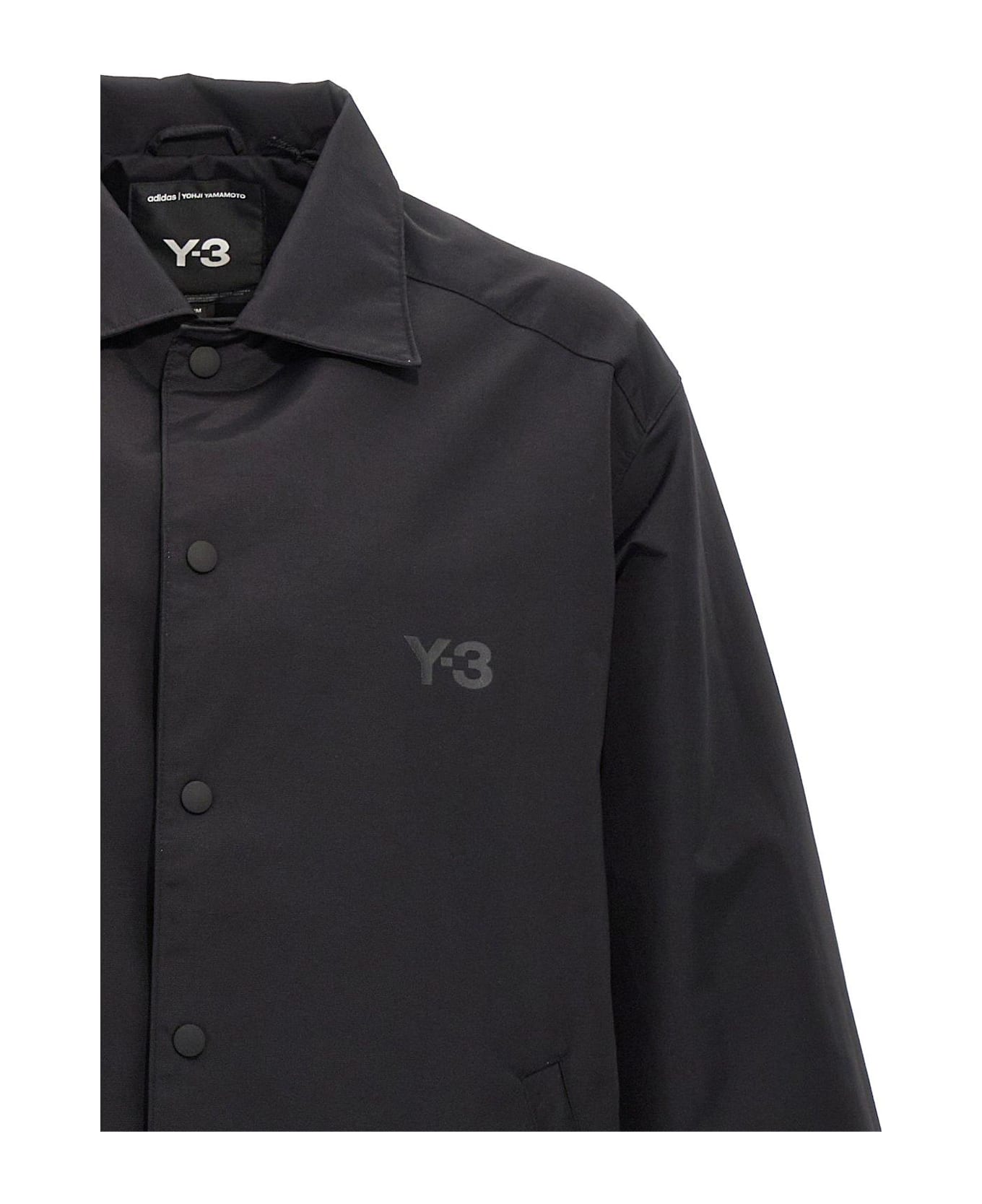 Y-3 Bird Printed Shirt Jacket - BLACK