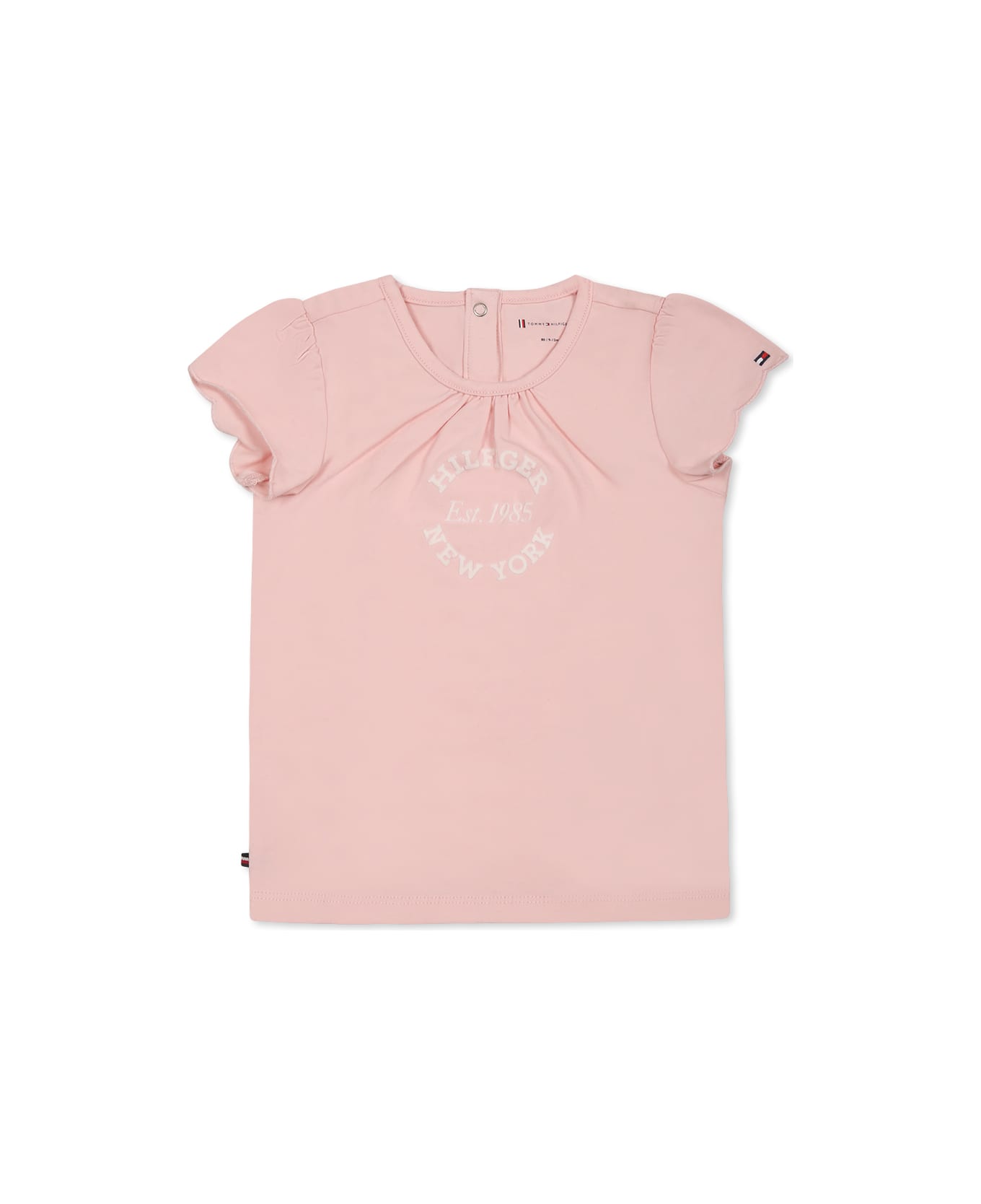 Tommy Hilfiger Pink T-shirt For Baby Girl With Iconic Flag - Pink