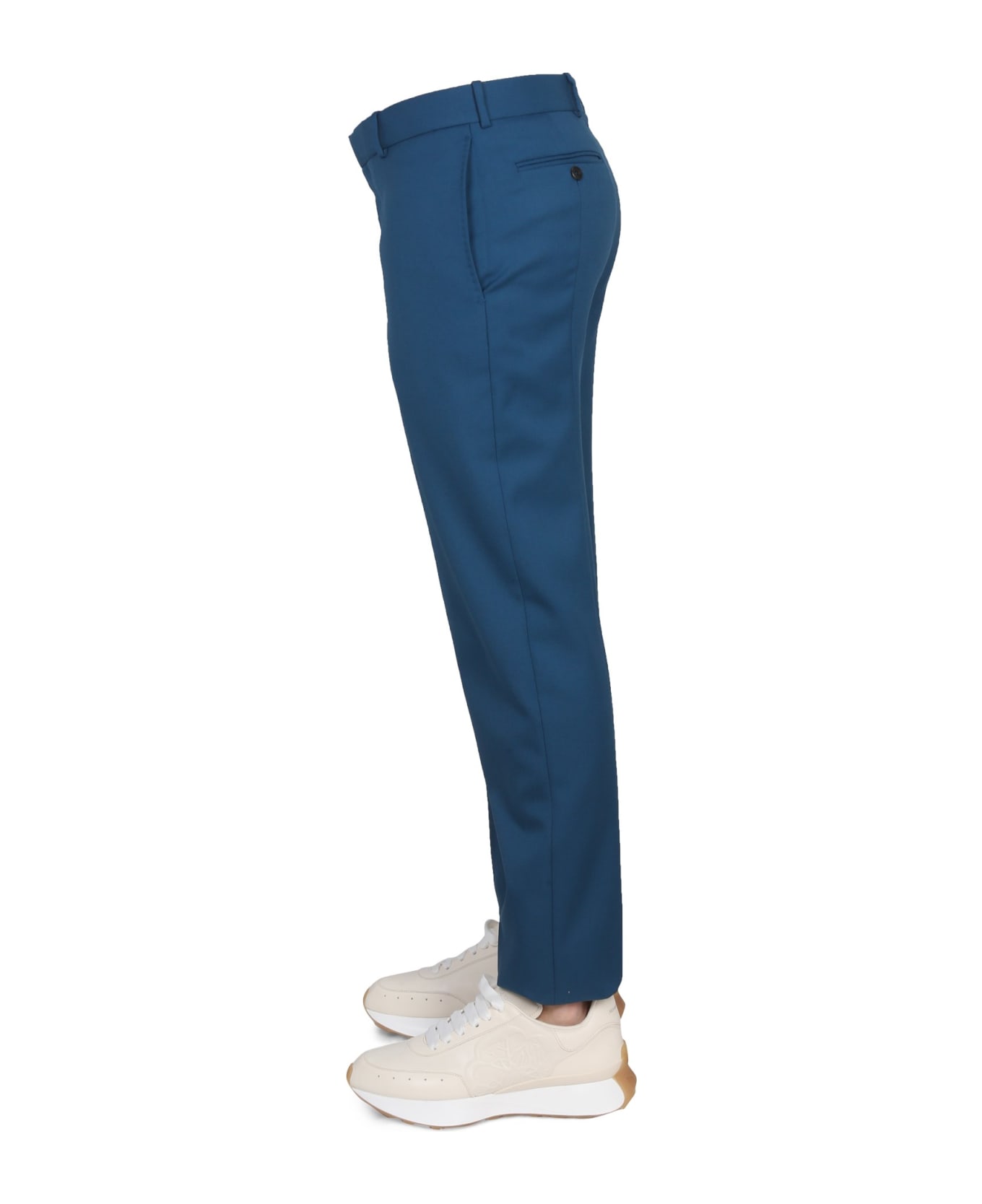 Alexander McQueen Wool Pants - Blu