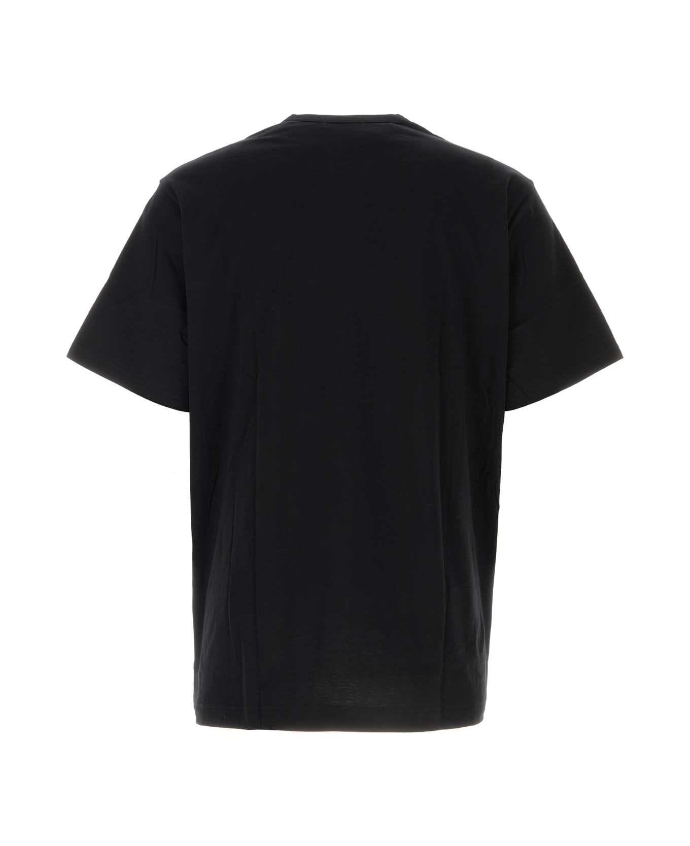 Yohji Yamamoto Black Cotton T-shirt - BLACK