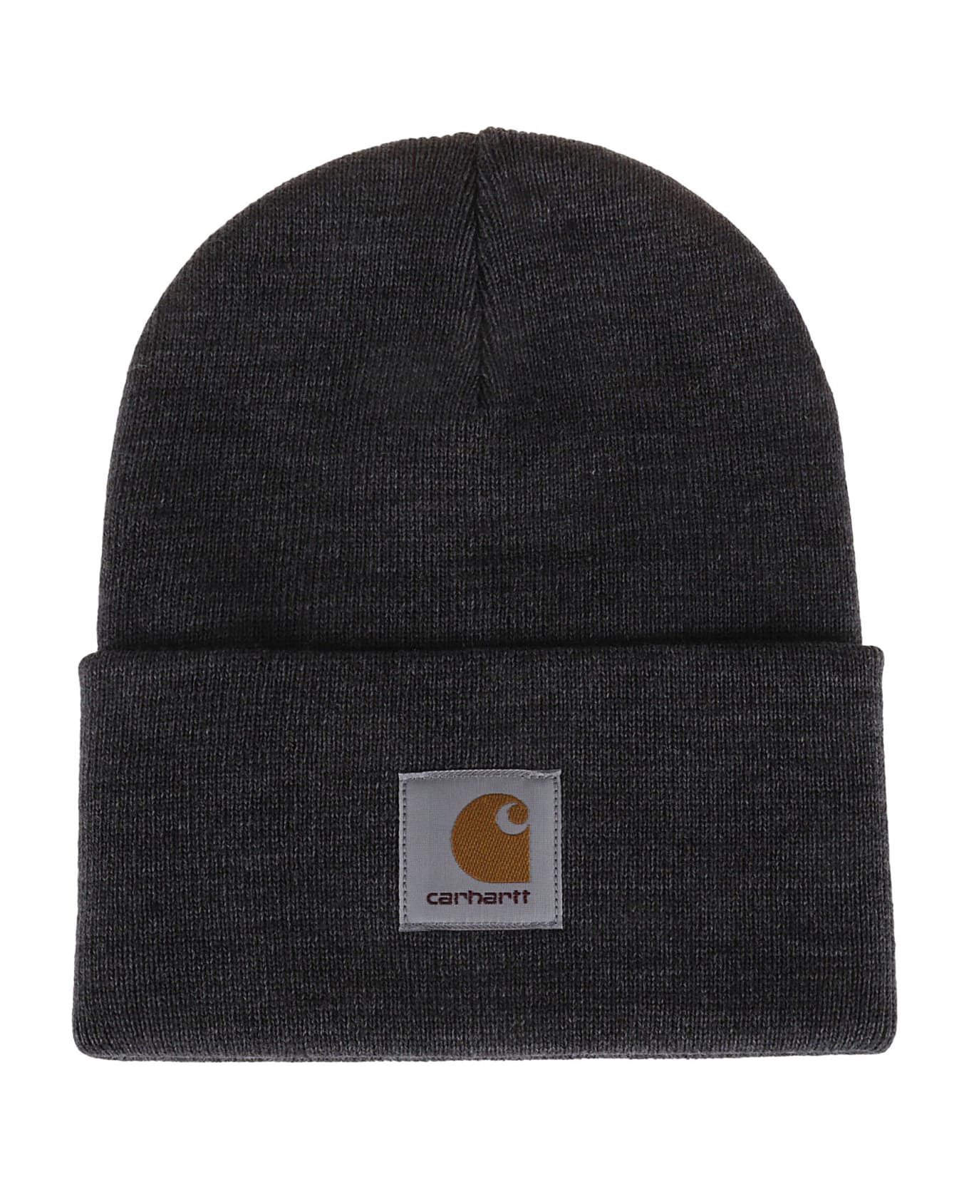 Carhartt Logo Patch Beanie - Grigio scuro 帽子
