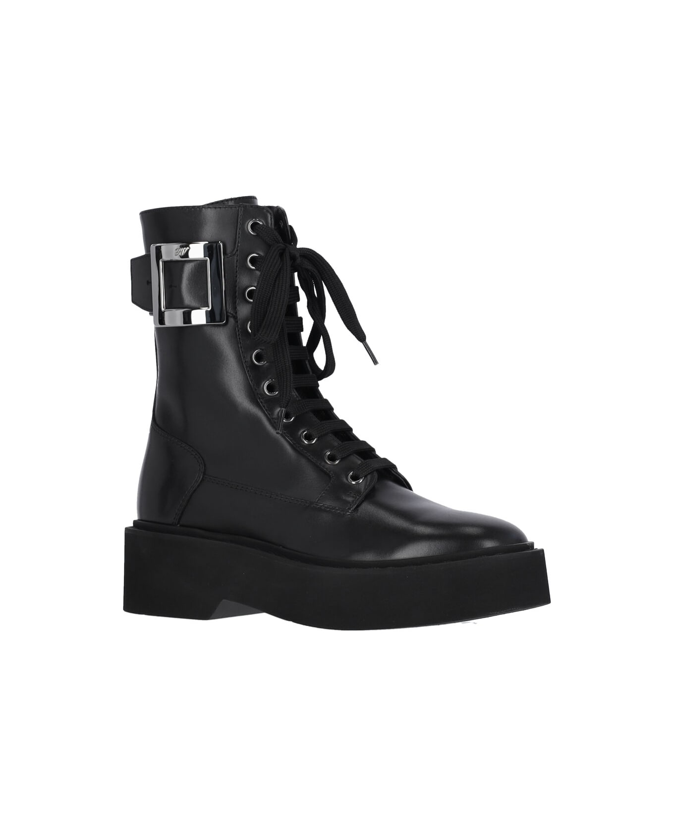 Roger Vivier 'viv' Rangers Amphibious Boots - Black  