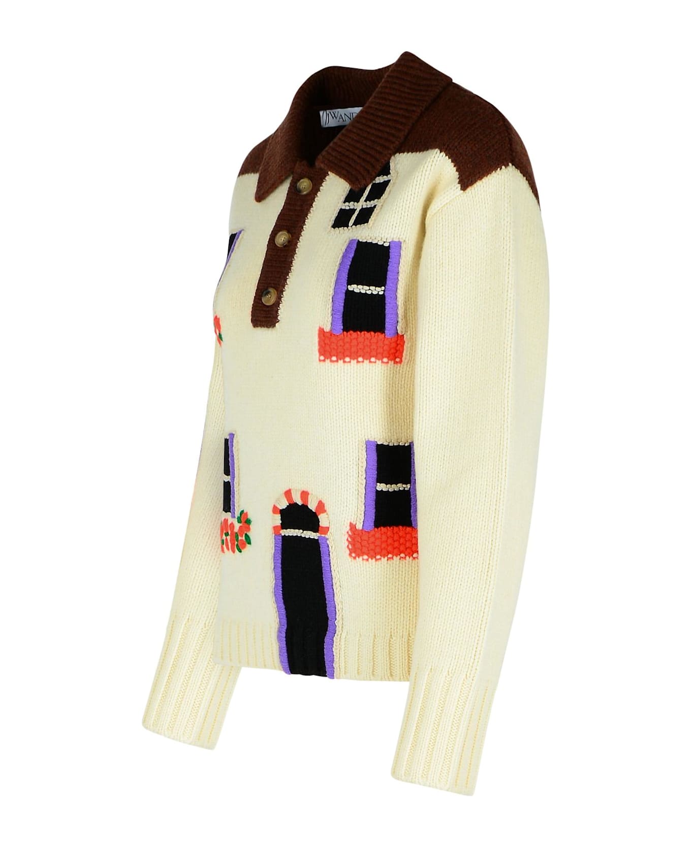 J.W. Anderson Beige Wool Sweater - MultiColour