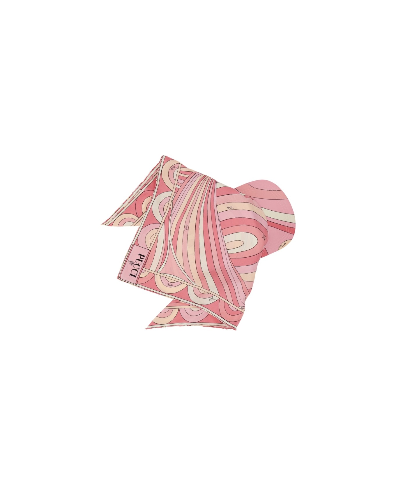 Pucci Visor With Scarf - PINK