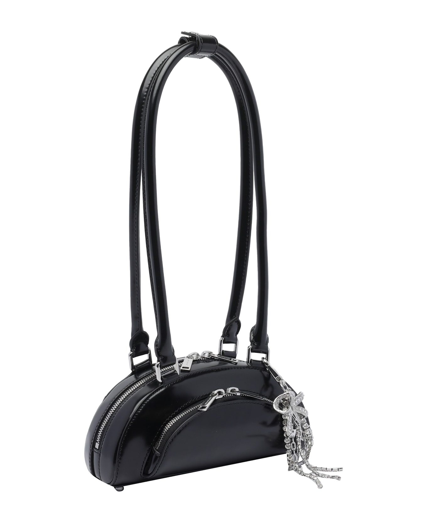self-portrait Bow Charm Shoulder Bag - Black