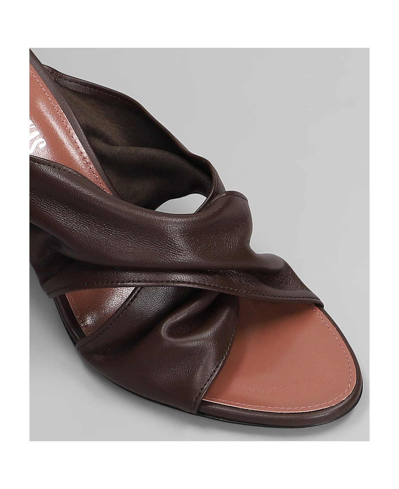Paris Texas Maria Mule 75 Slipper-mule In Brown Leather - brown