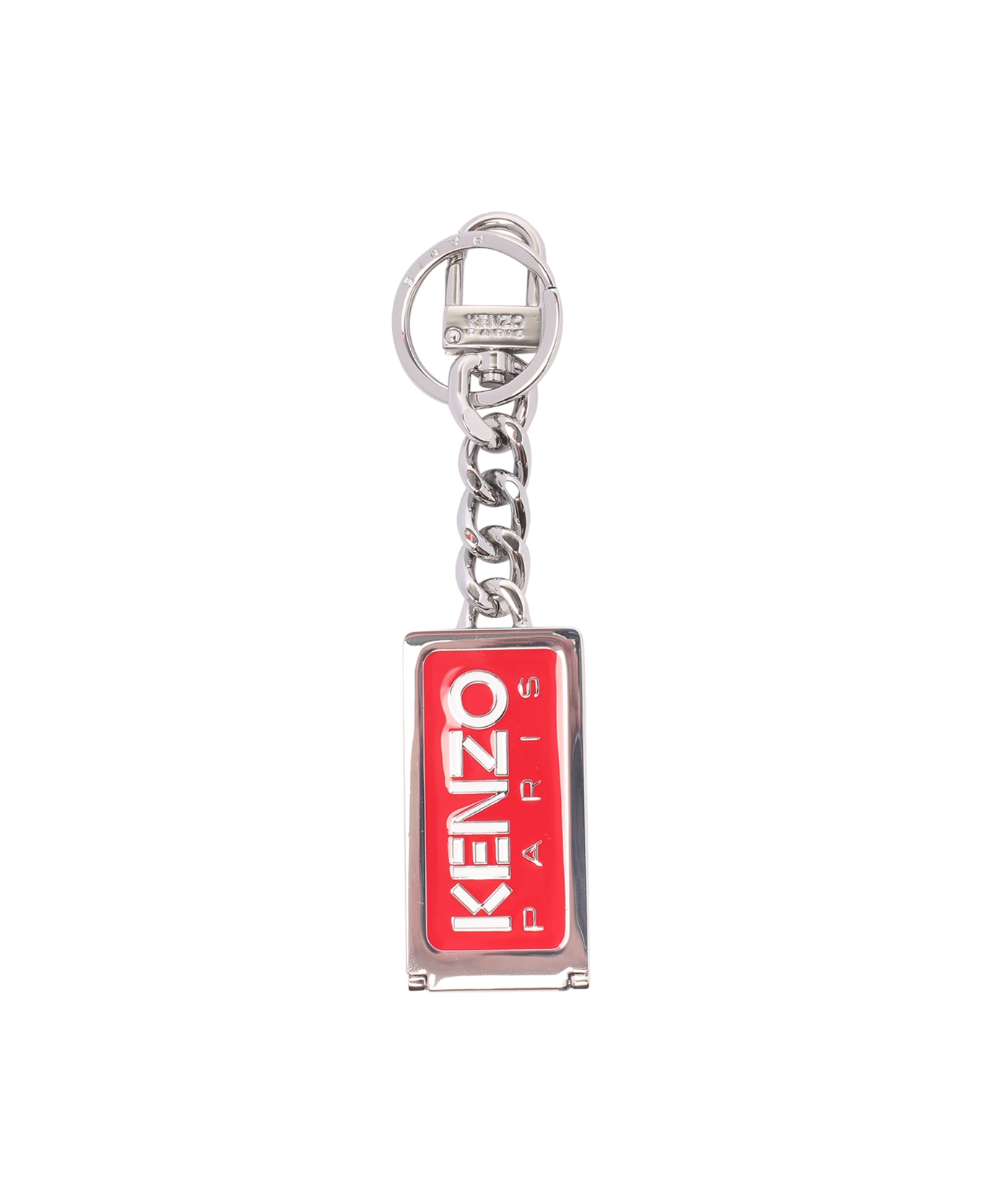 Kenzo Logo Keyring - Silver