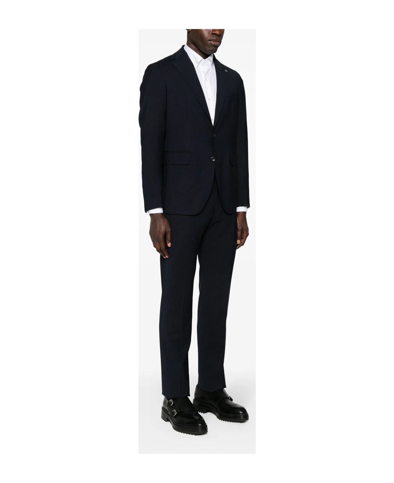 Tagliatore Navy Blue Single-breasted Wool Suit - Blue スーツ