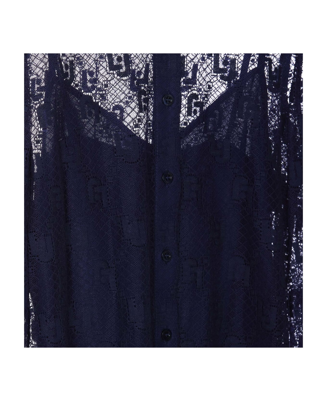 Liu-Jo Monogram Laces Shirt - Blue