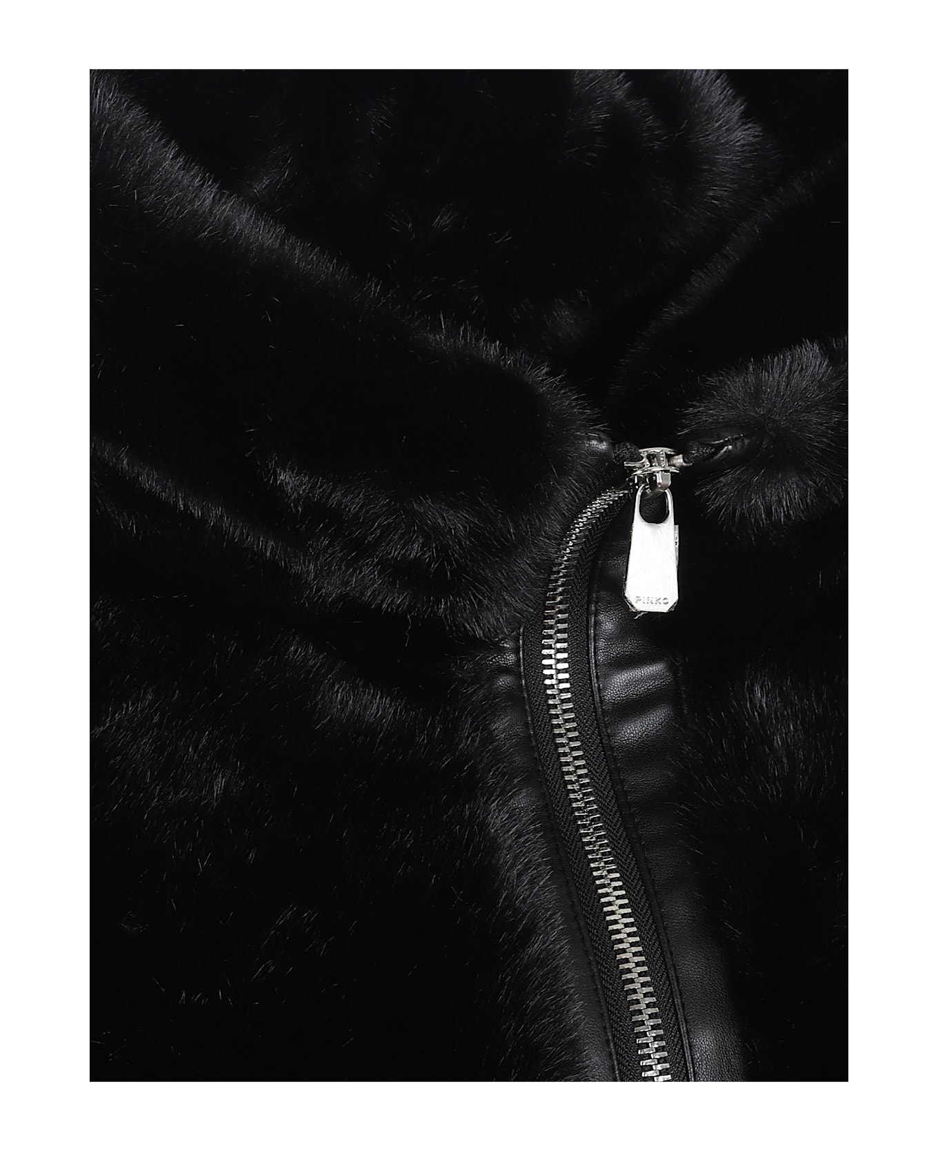 Pinko Bagels Bomber Similpelliccia - Nero Limousine