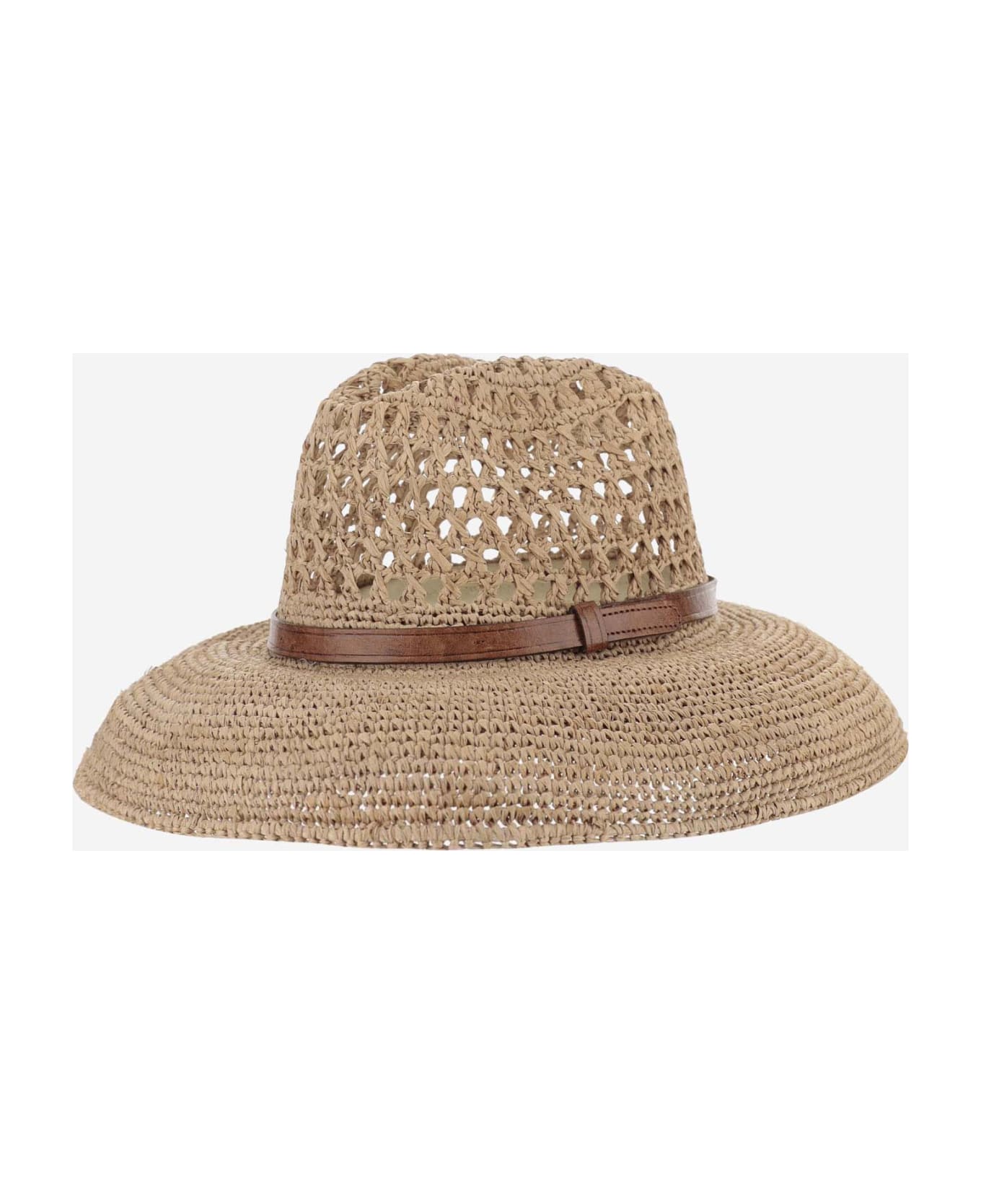 Ibeliv Raffia Hat With Leather Strap - TEA 帽子