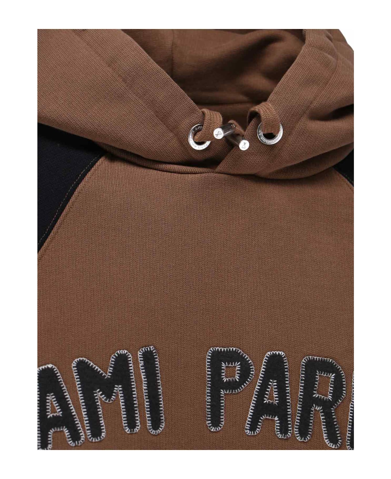Ami Alexandre Mattiussi Logo Hoodie - Brown