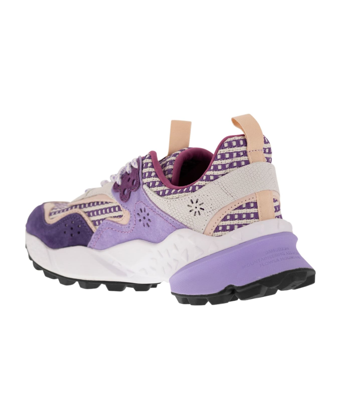 Flower Mountain Kotetsu - Sneakers In Suede And Technical Fabric - Purple スニーカー