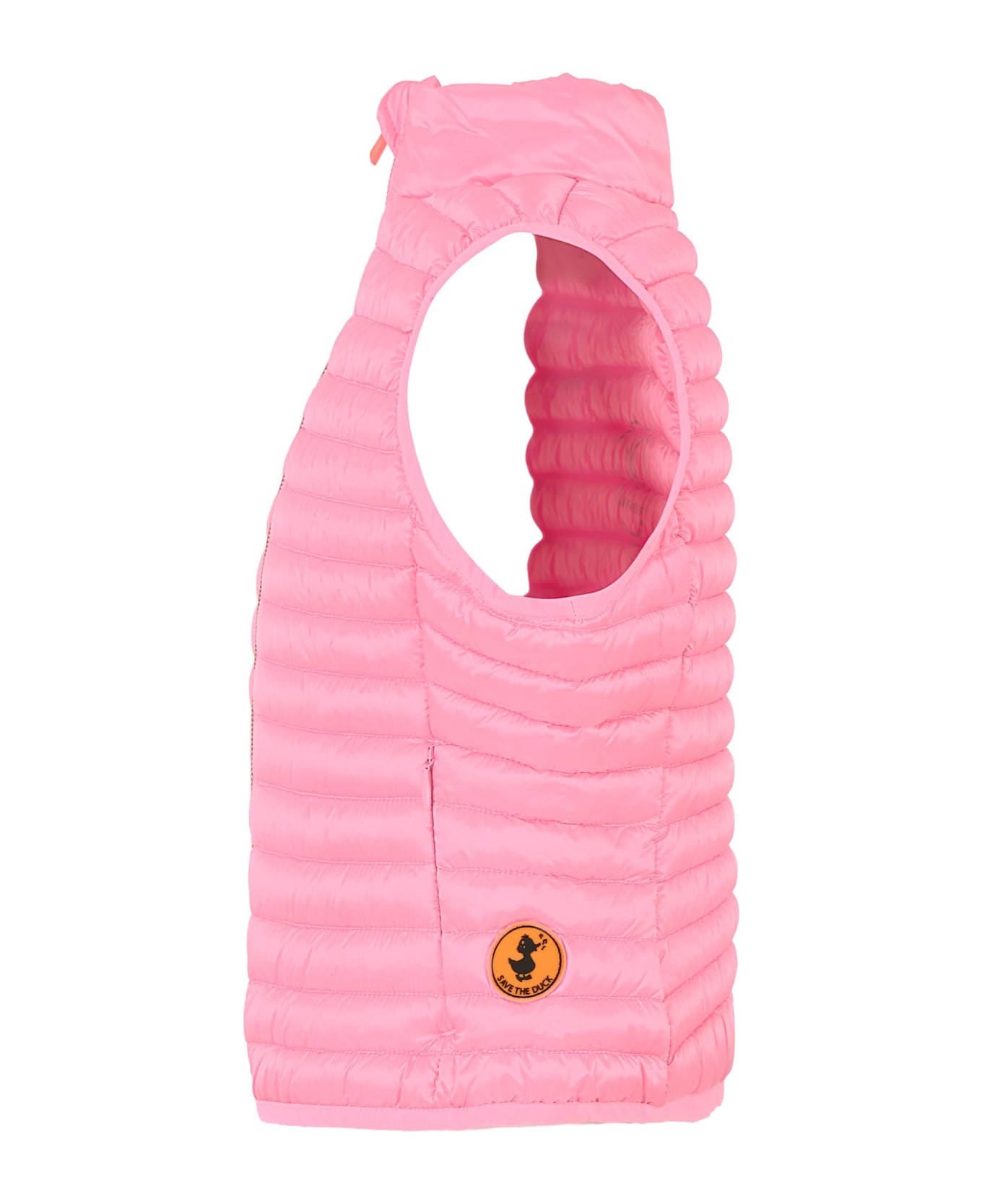 Save the Duck Pink Ava Vest For Girl With Logo - Pink