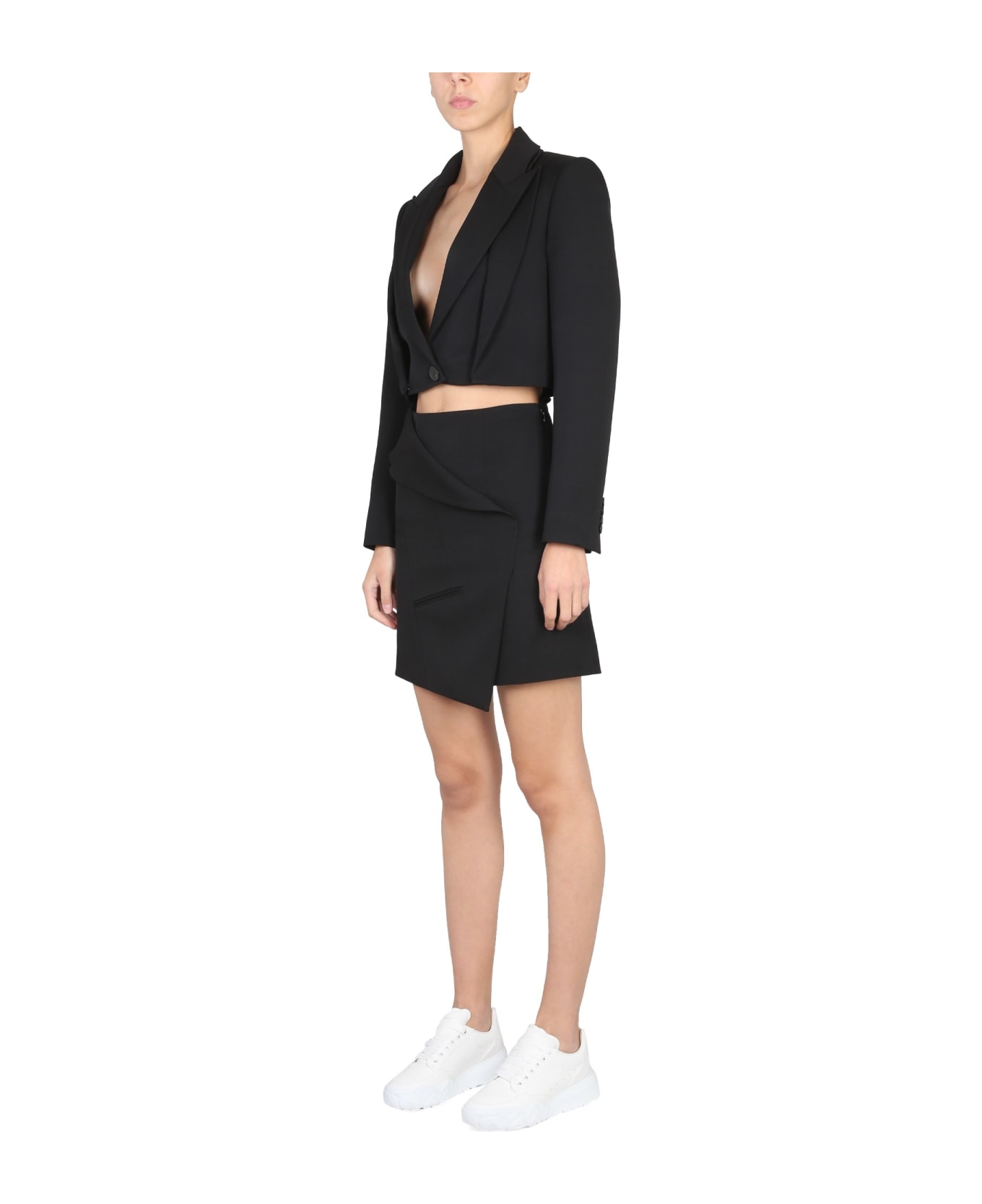 【関税&送料込】Alexander Mcqueen Asymmetrical Mini Skirt Alexander McQueen Asymmetric Mini Skirt | Black | FARFETCH