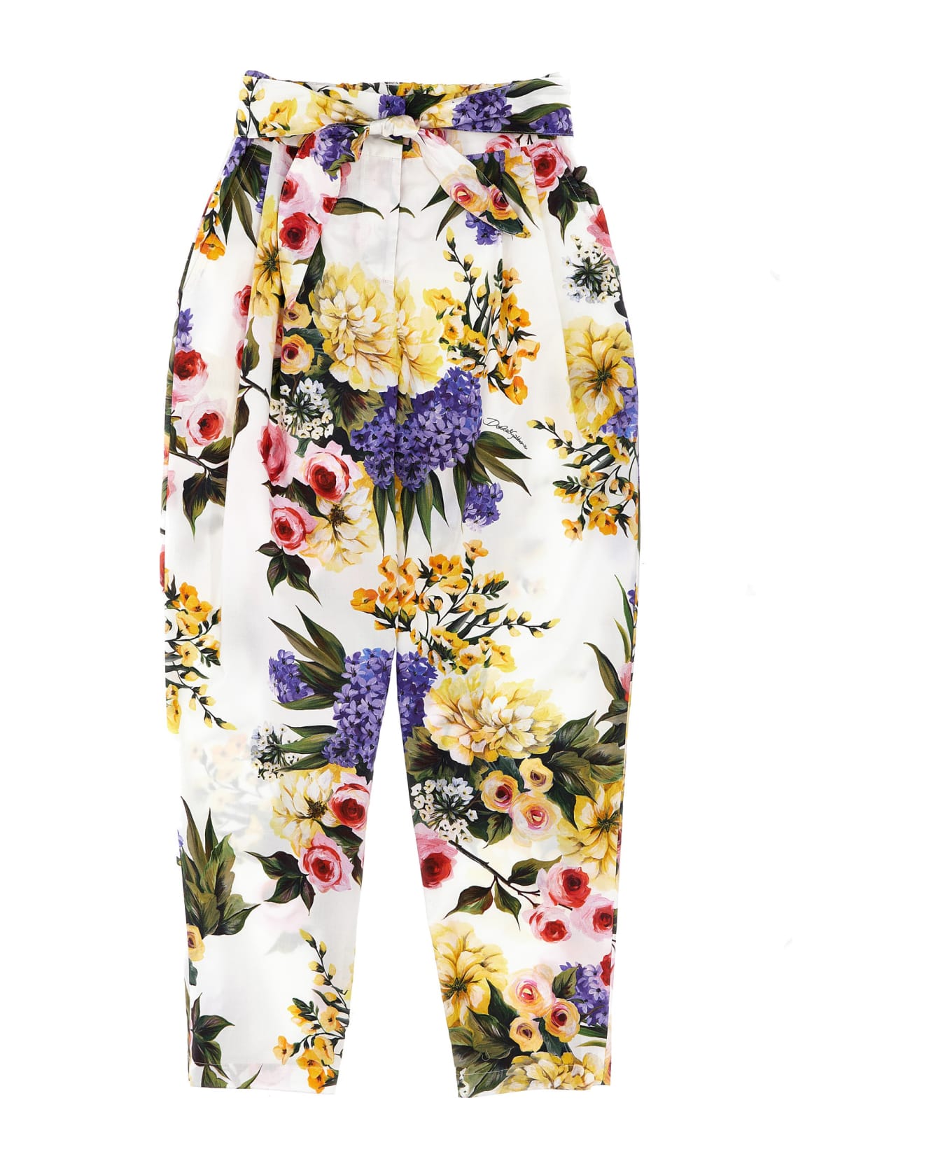 Dolce & Gabbana Floral Print Trousers - Multicolor