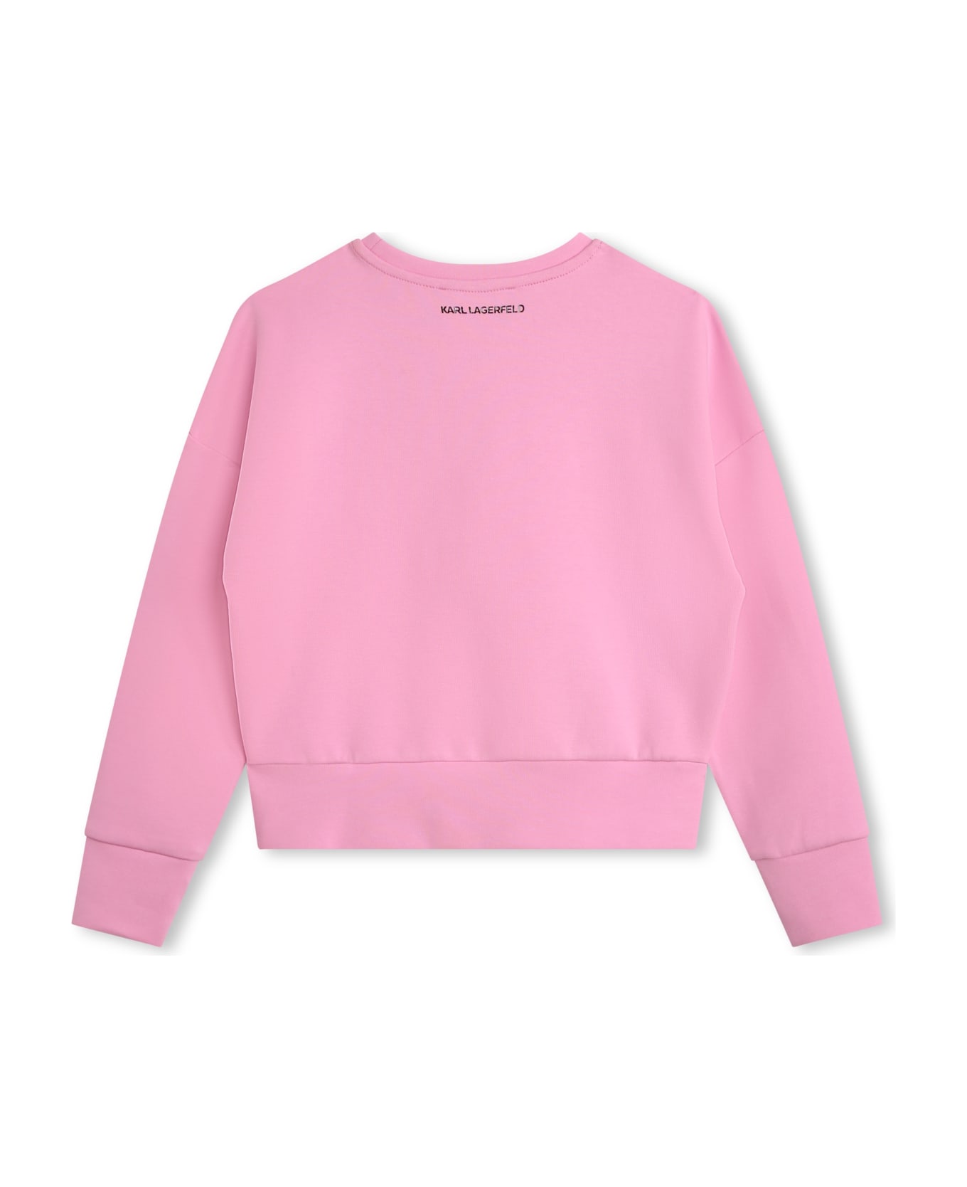 Karl Lagerfeld Kids Felpa Con Stampa - Pink ニットウェア＆スウェットシャツ