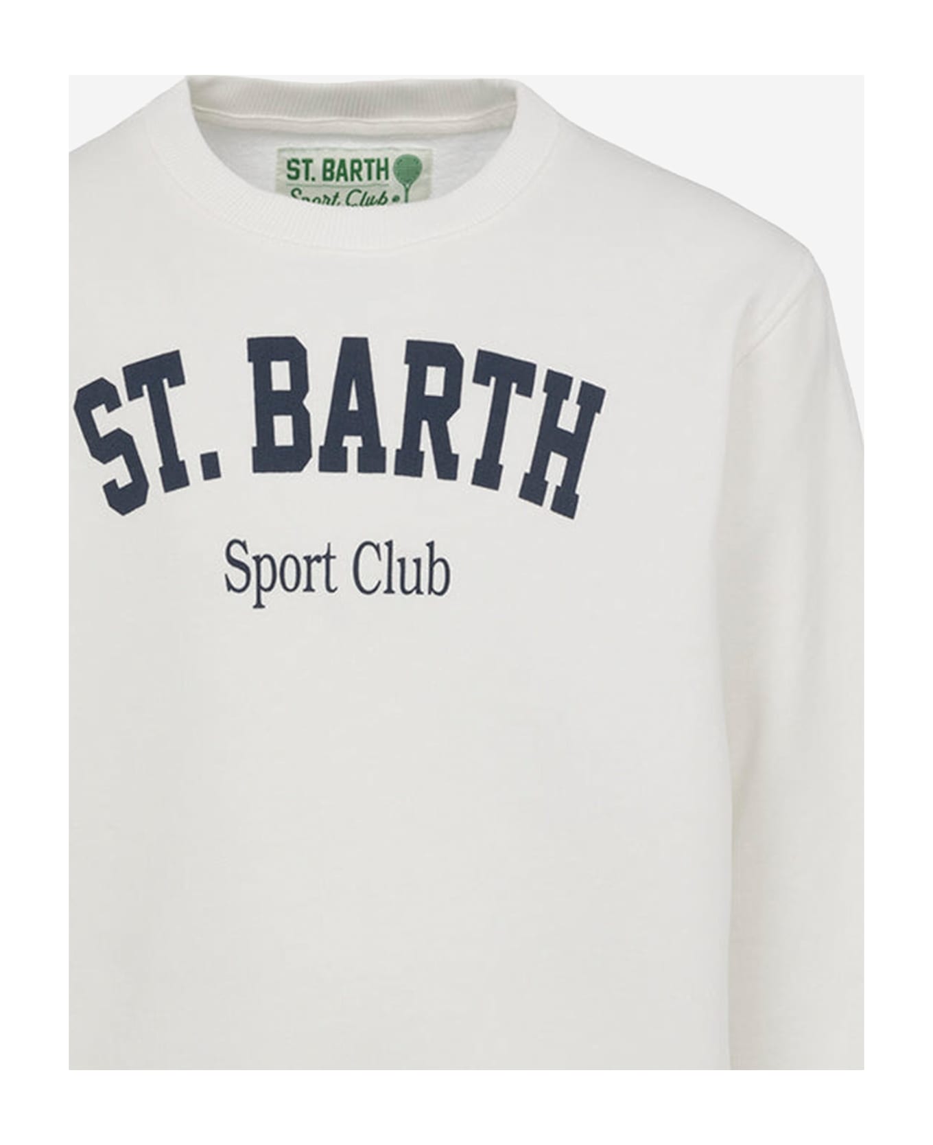 MC2 Saint Barth Cotton Sweatshirt With Logo - White