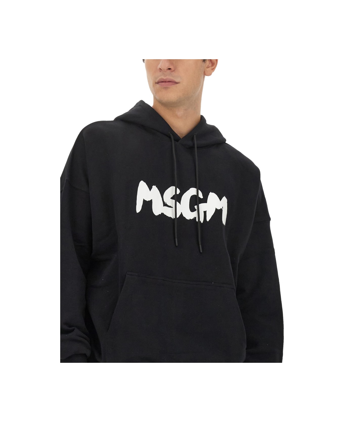 MSGM Sweatshirt With Logo - Nero