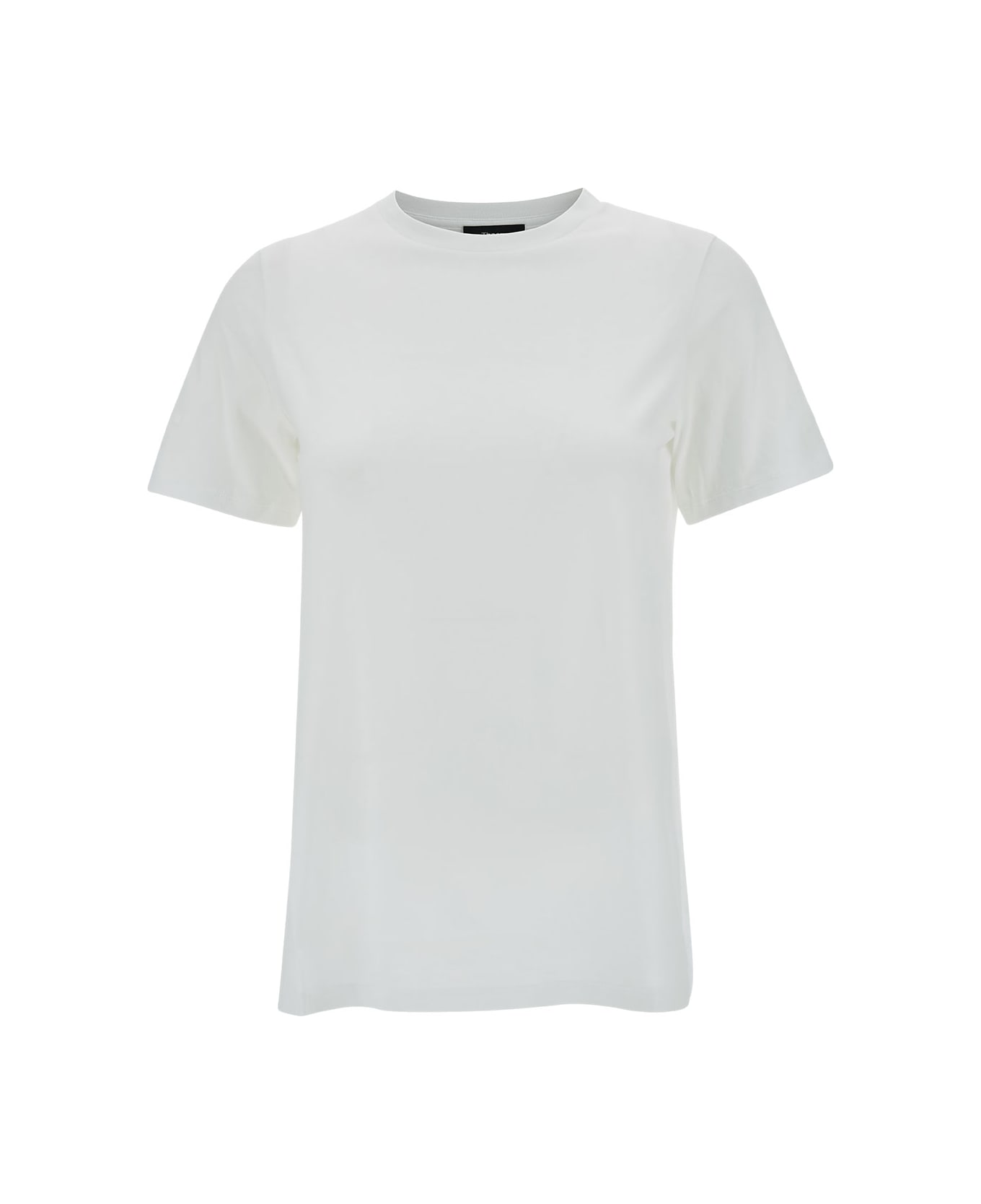 Theory White Crewneck T-shirt In Cotton Woman - White