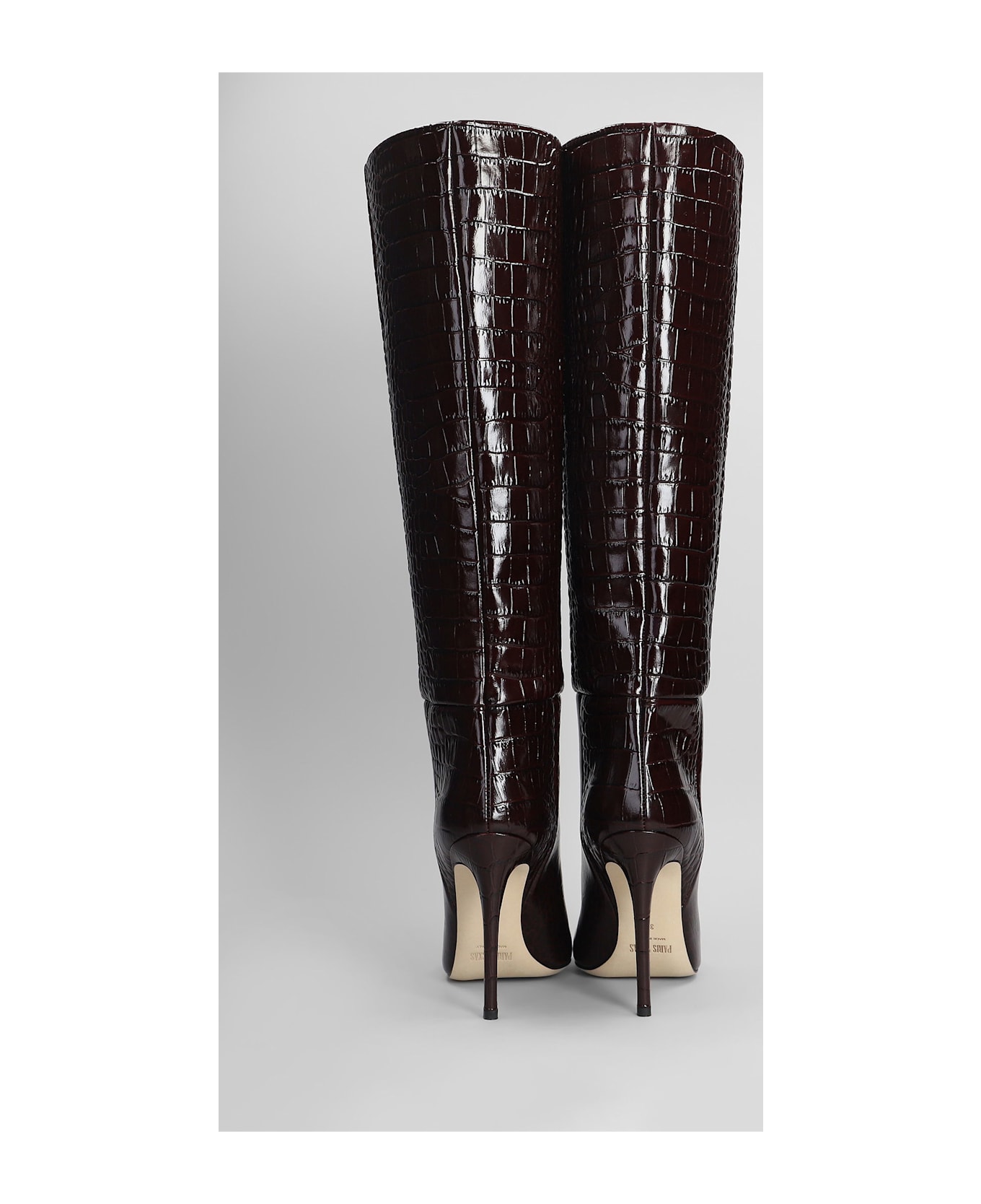Paris Texas Stiletto Boot High Heels Boots In Bordeaux Leather - bordeaux