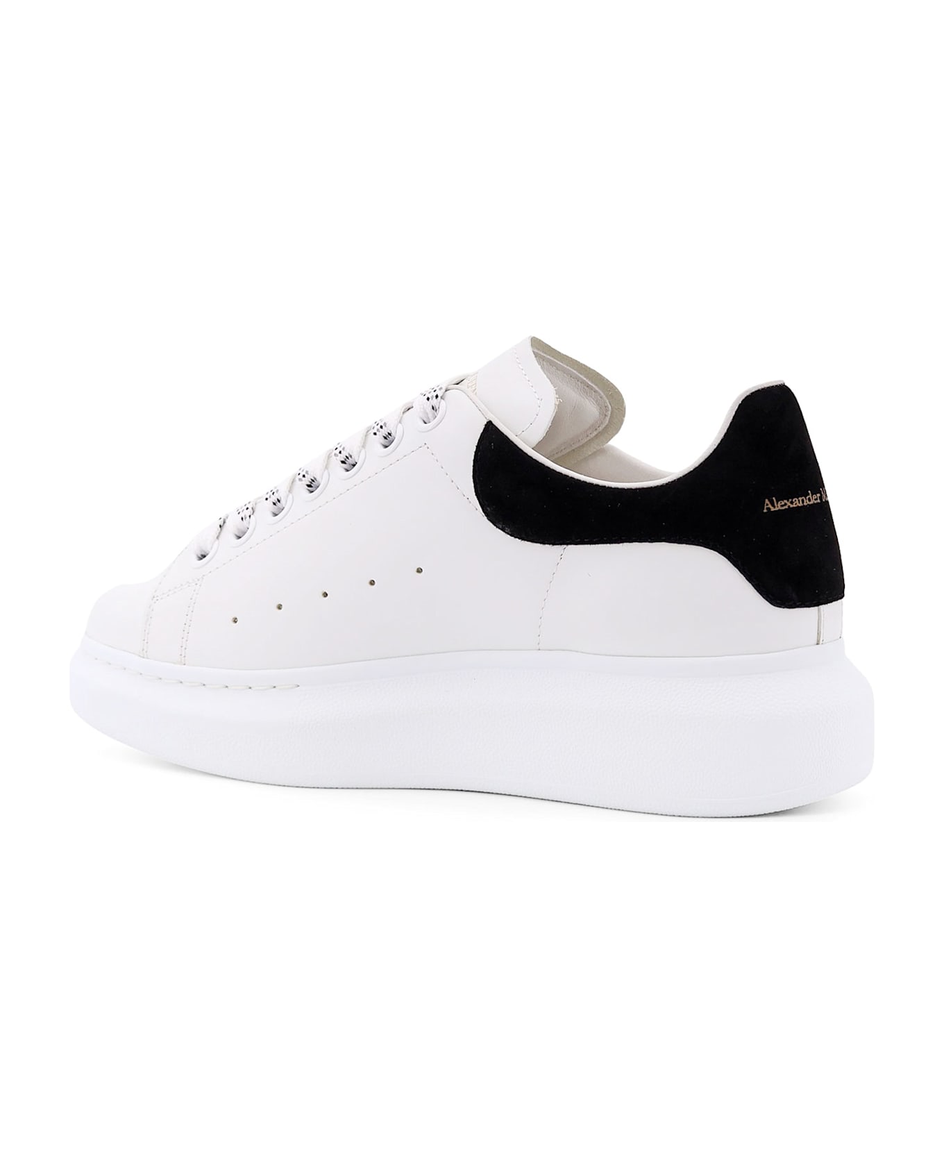 Alexander McQueen Larry Leather Sneakers With Logo Detail - Black