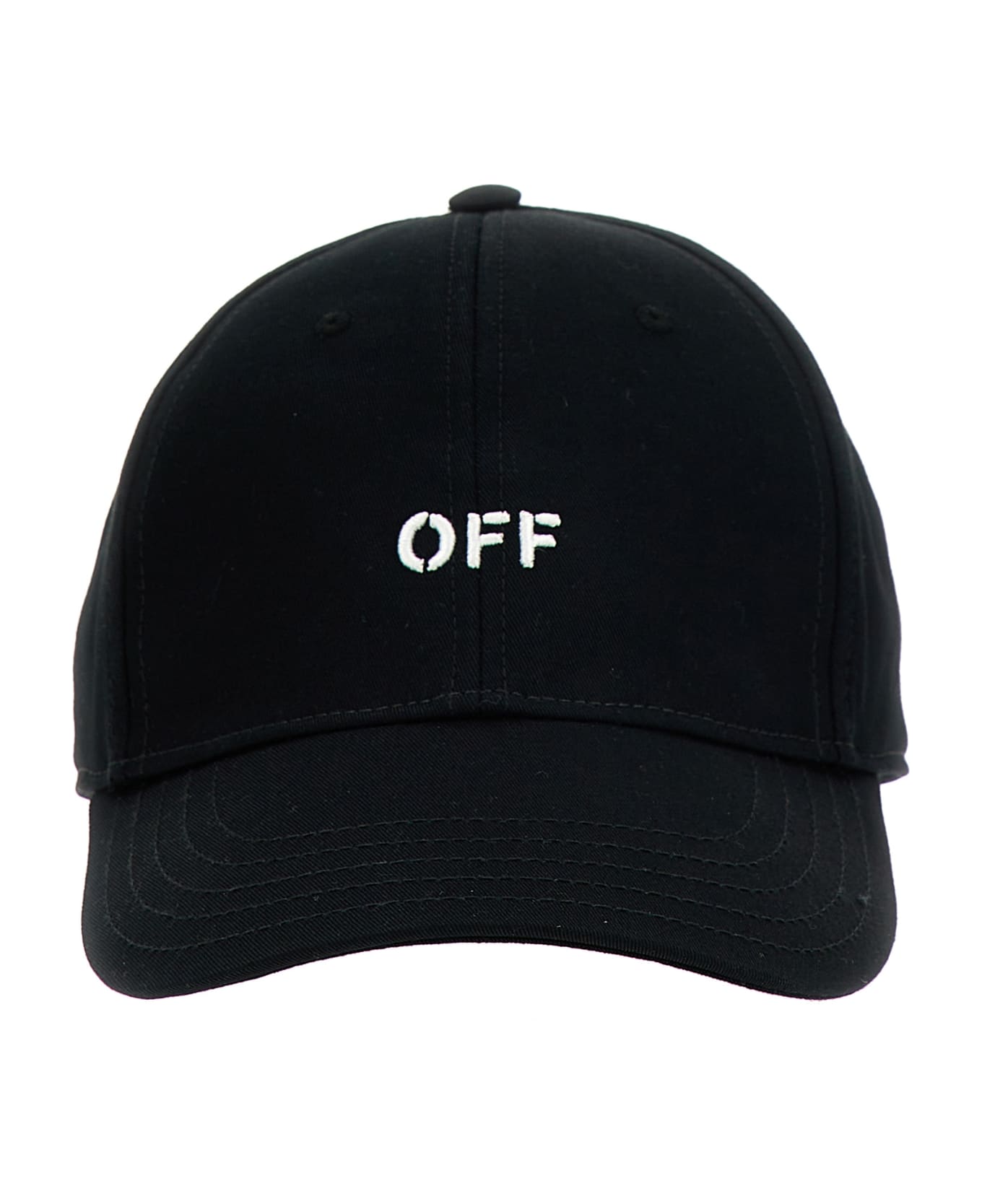 Off-White 'drill Off Stamp' Baseball Cap - White/Black 帽子