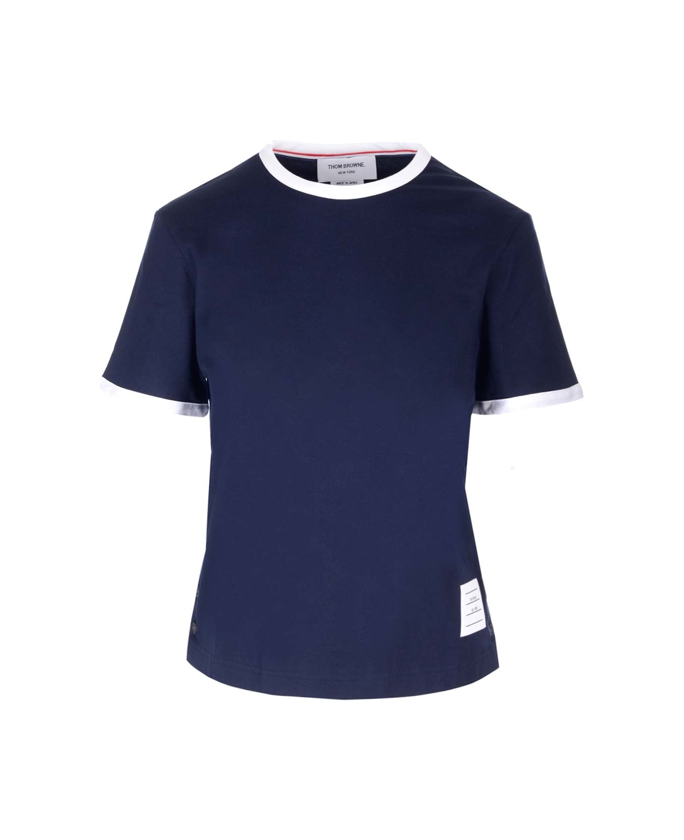 Thom Browne Asymmetric Hem T-shirt - Blue